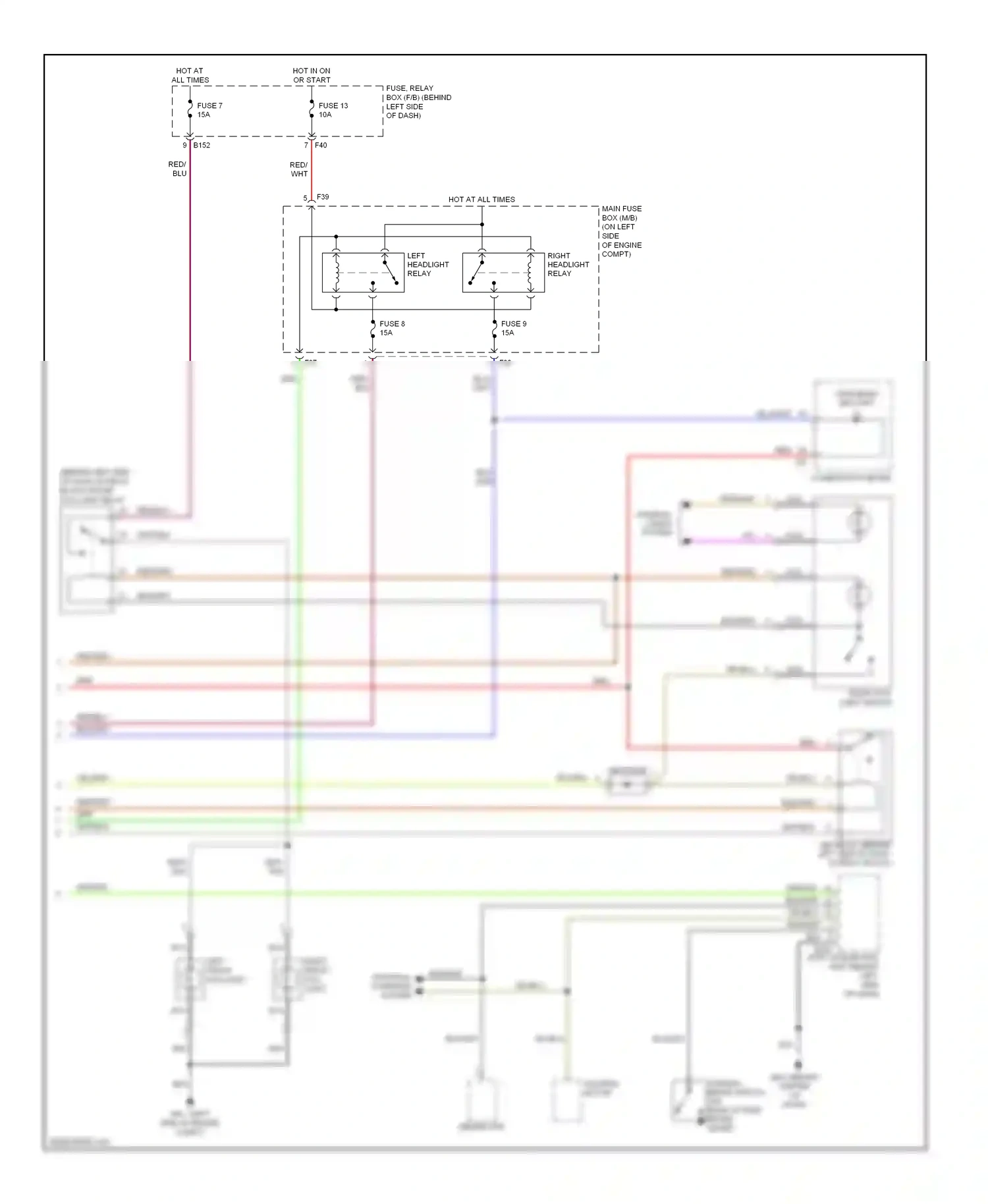Wiring diagram fuse 13 for Subaru Outback BP facelift (2006-2009) (7 of 12)