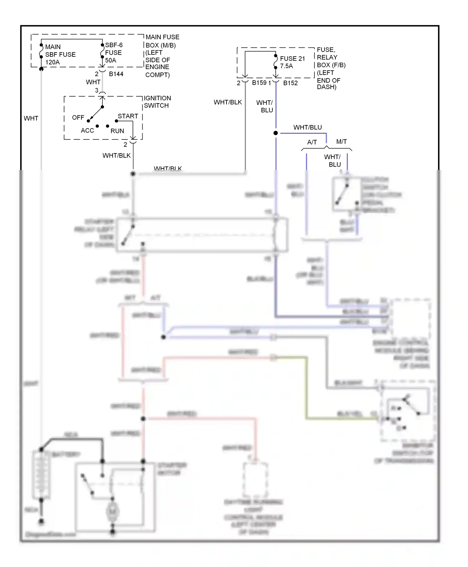 Wiring diagram fuse 21 for Subaru Outback BP facelift (2006-2009) (1 of 4)