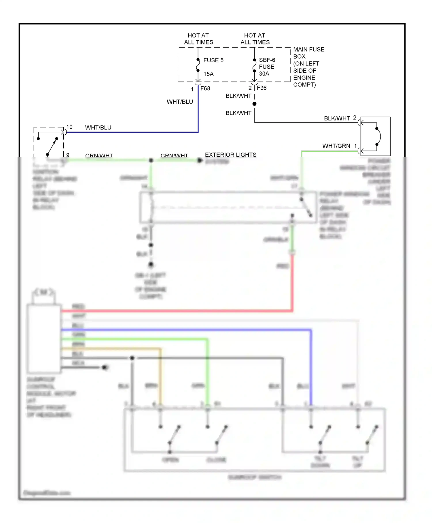 Wiring diagram fuse 5 for Subaru Outback BP facelift (2006-2009) (8 of 21)
