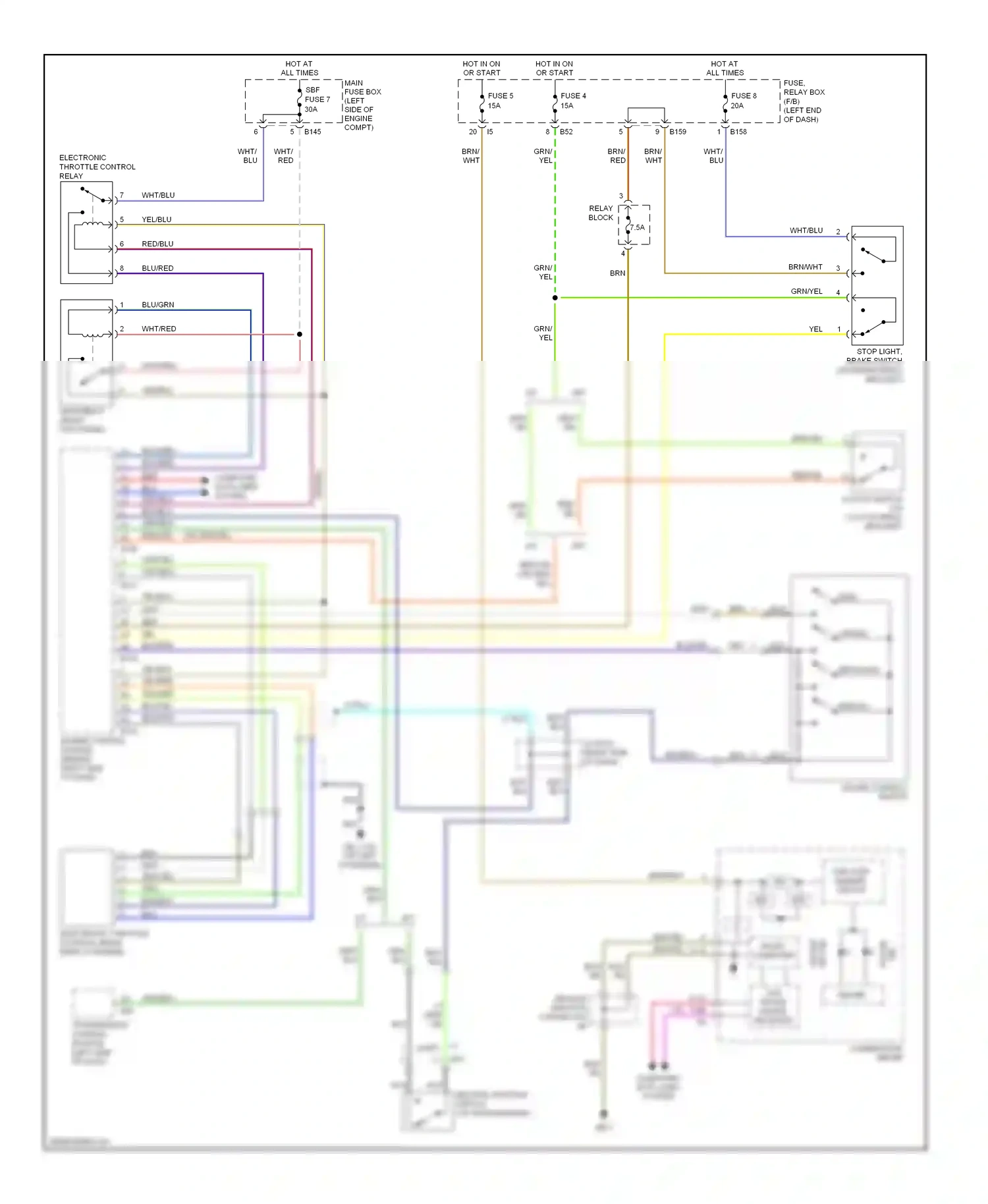 Wiring diagram i/f 11 12 micro computer for Subaru Outback BP facelift (2006-2009) (2 of 3)