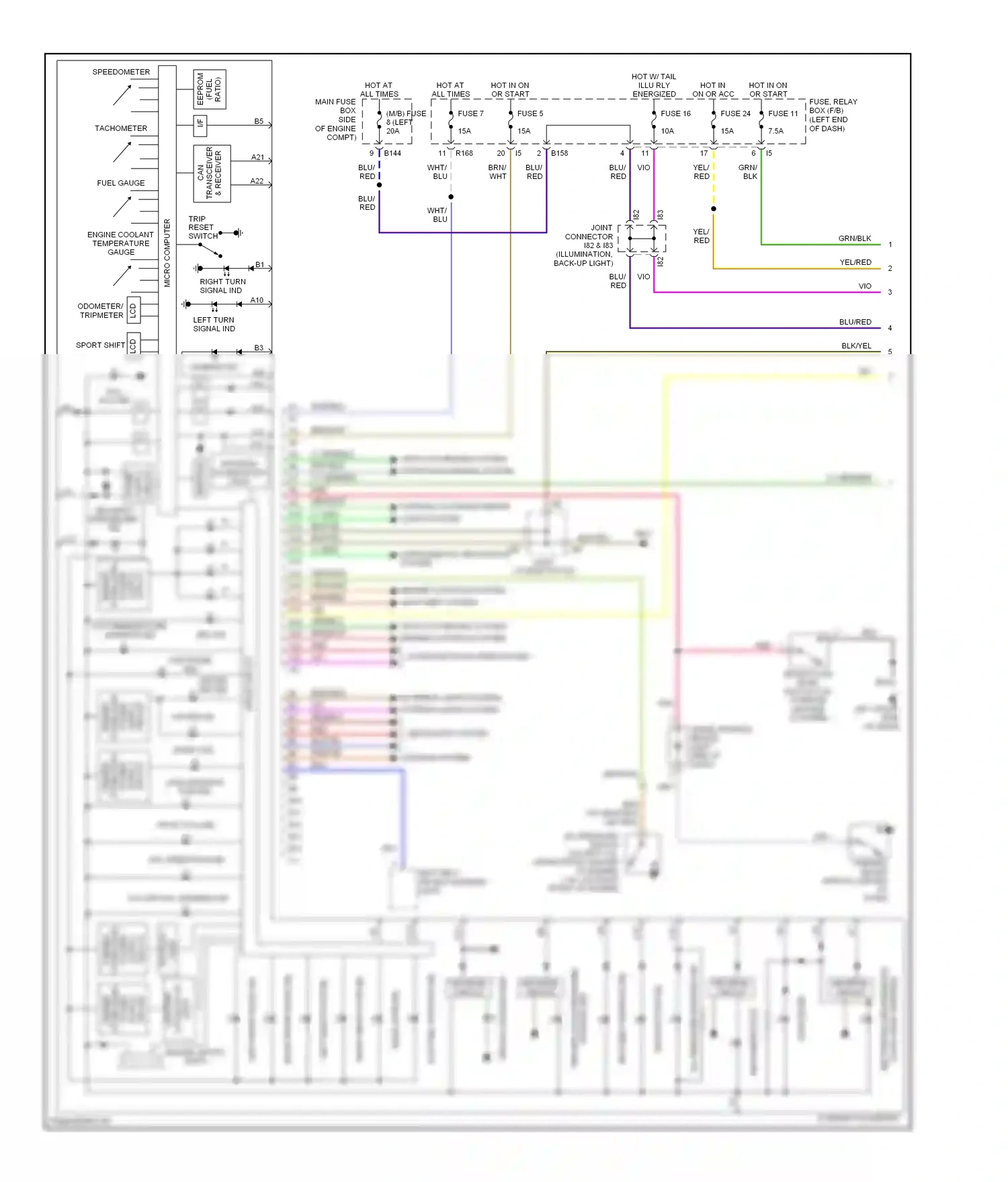 Wiring diagram joint connector for Subaru Outback BP facelift (2006-2009) (7 of 11)