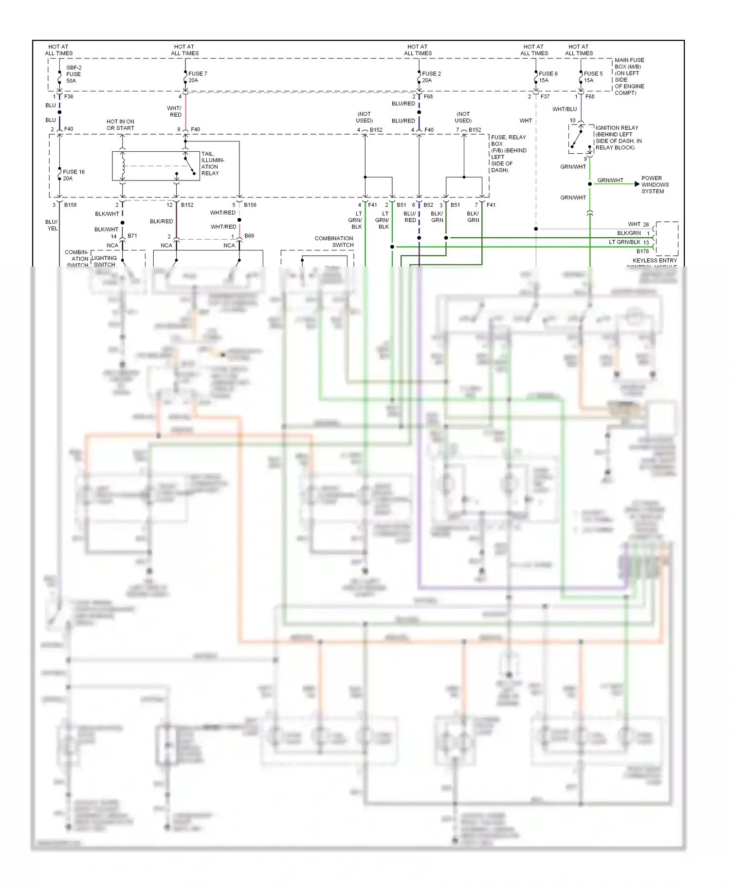 Wiring diagram left front clearance light for Subaru Outback BP facelift (2006-2009) (1 of 1)