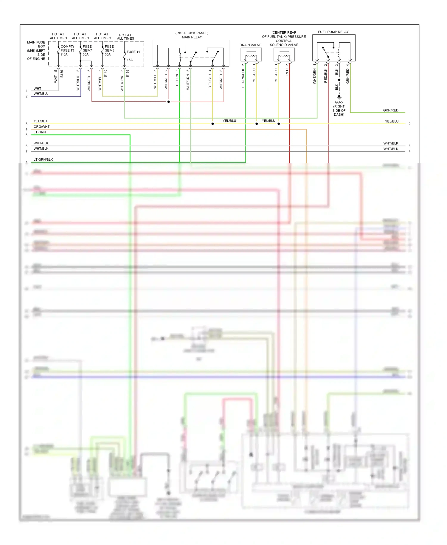 Subaru Outback BP facelift (2006-2009) shift wiring diagram  (1 of 1)