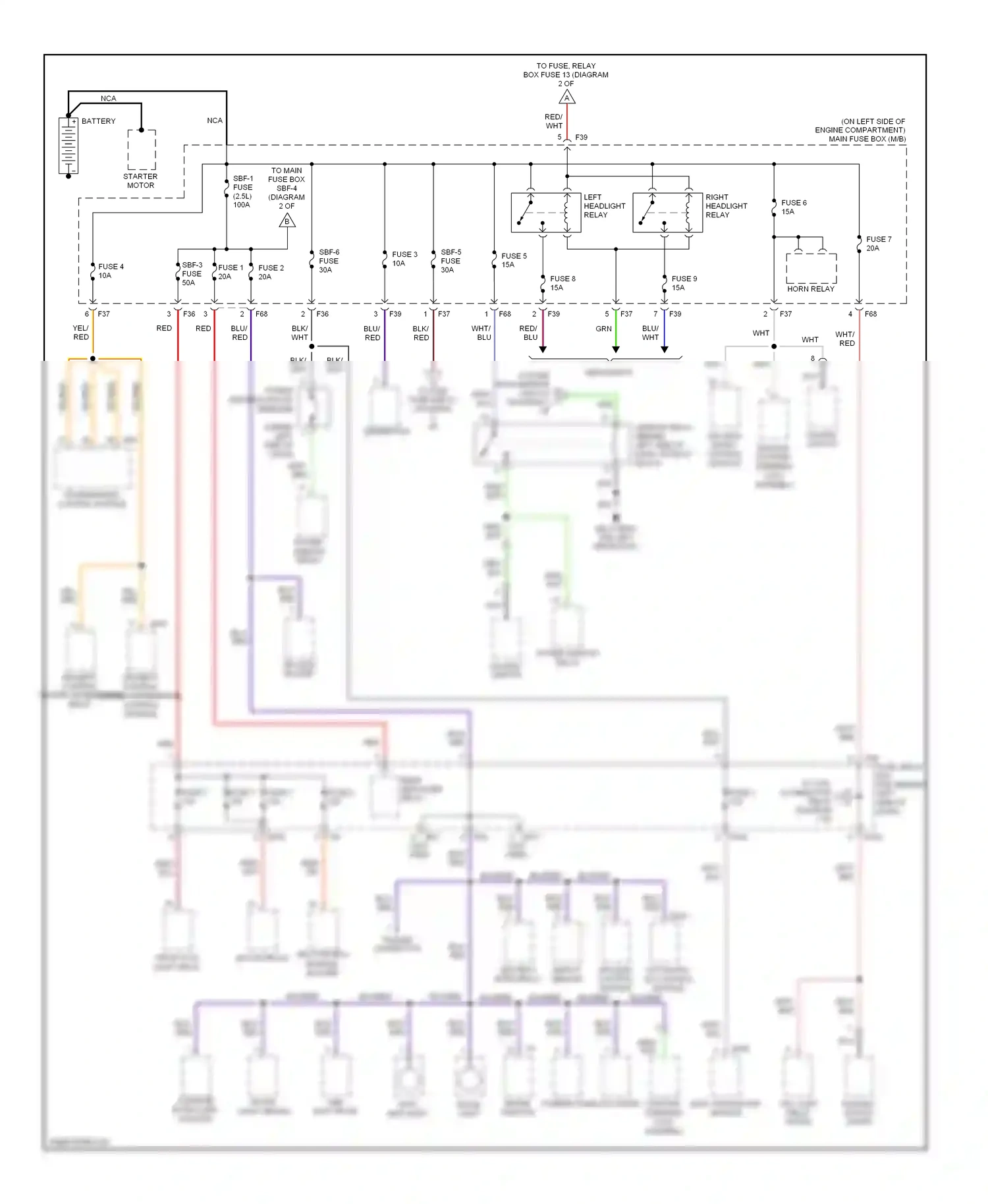 Wiring diagram starter motor for Subaru Outback BP facelift (2006-2009) (7 of 11)