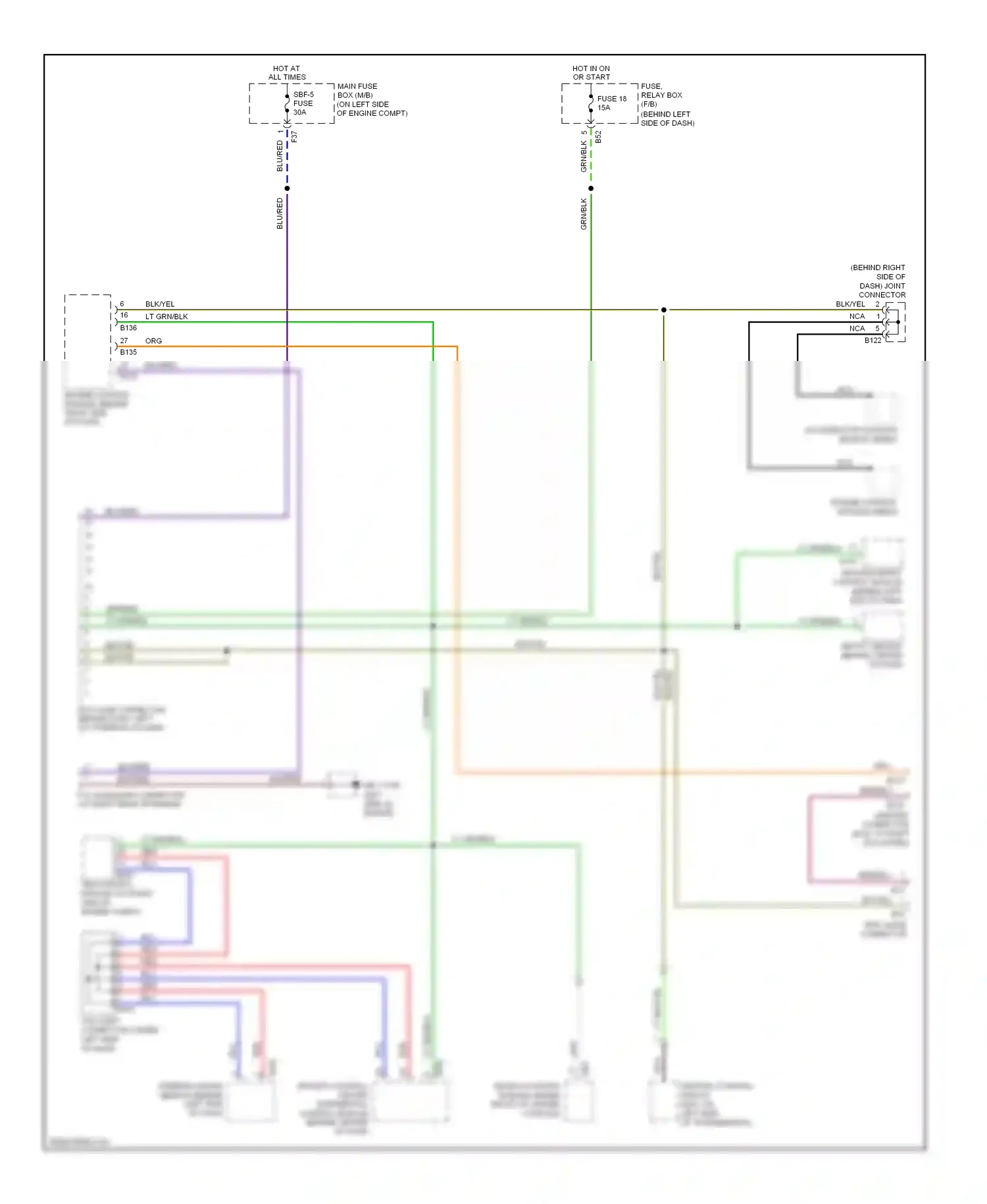 Wiring diagram test mode connector for Subaru Outback BP facelift (2006-2009) (2 of 5)