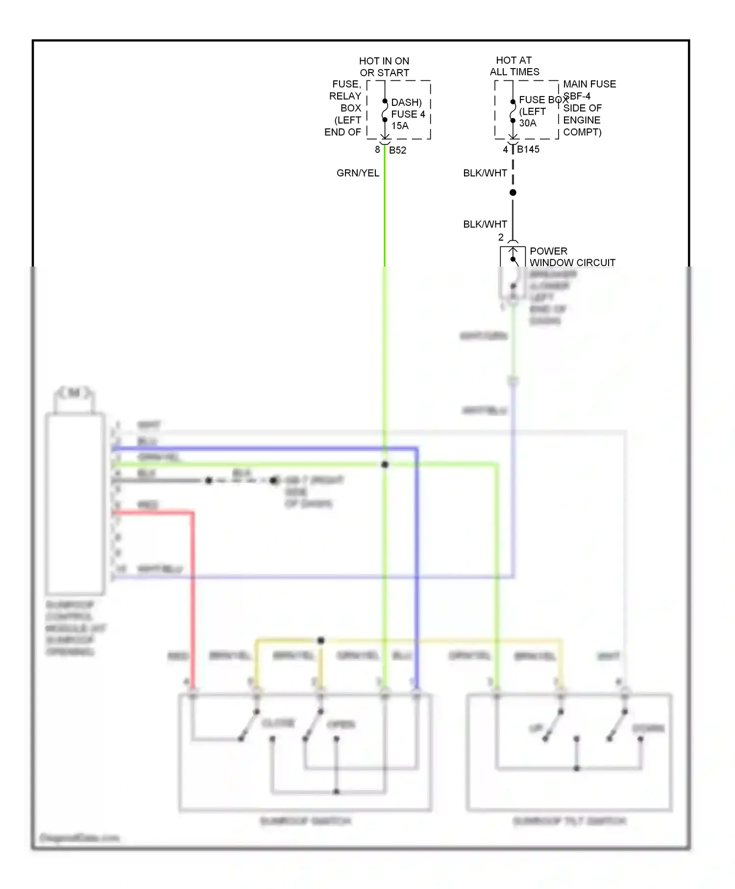 Wiring diagram wht/blu for Subaru Outback BP facelift (2006-2009) (50 of 56)