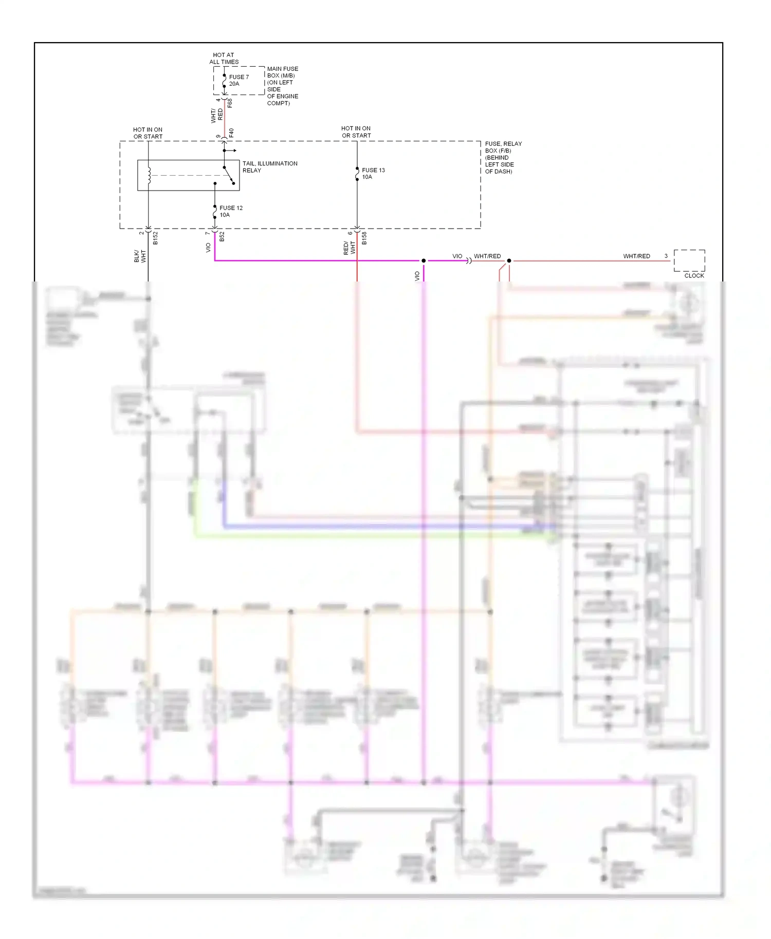 Subaru Outback BP (2003-2006) clock wiring diagram  (5 of 6)