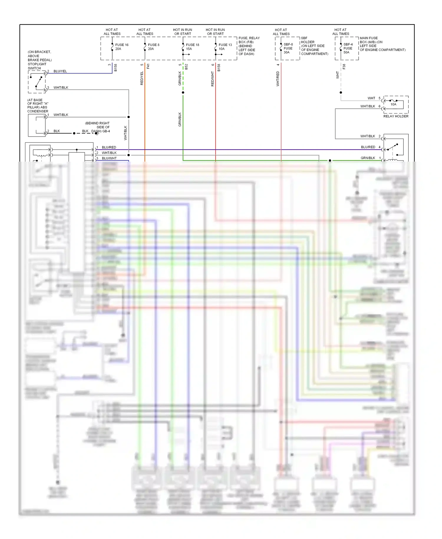 Wiring diagram combination meter for Subaru Outback BP (2003-2006) (9 of 54)