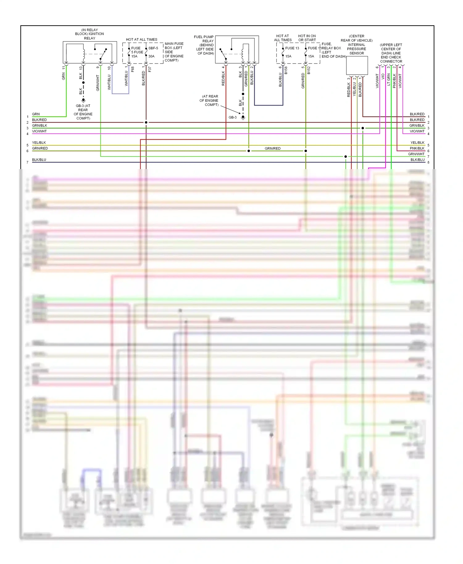 Subaru Outback BP (2003-2006) engine coolant temperature sensor, thermometer (left front of engine) wiring diagram  (2 of 2)