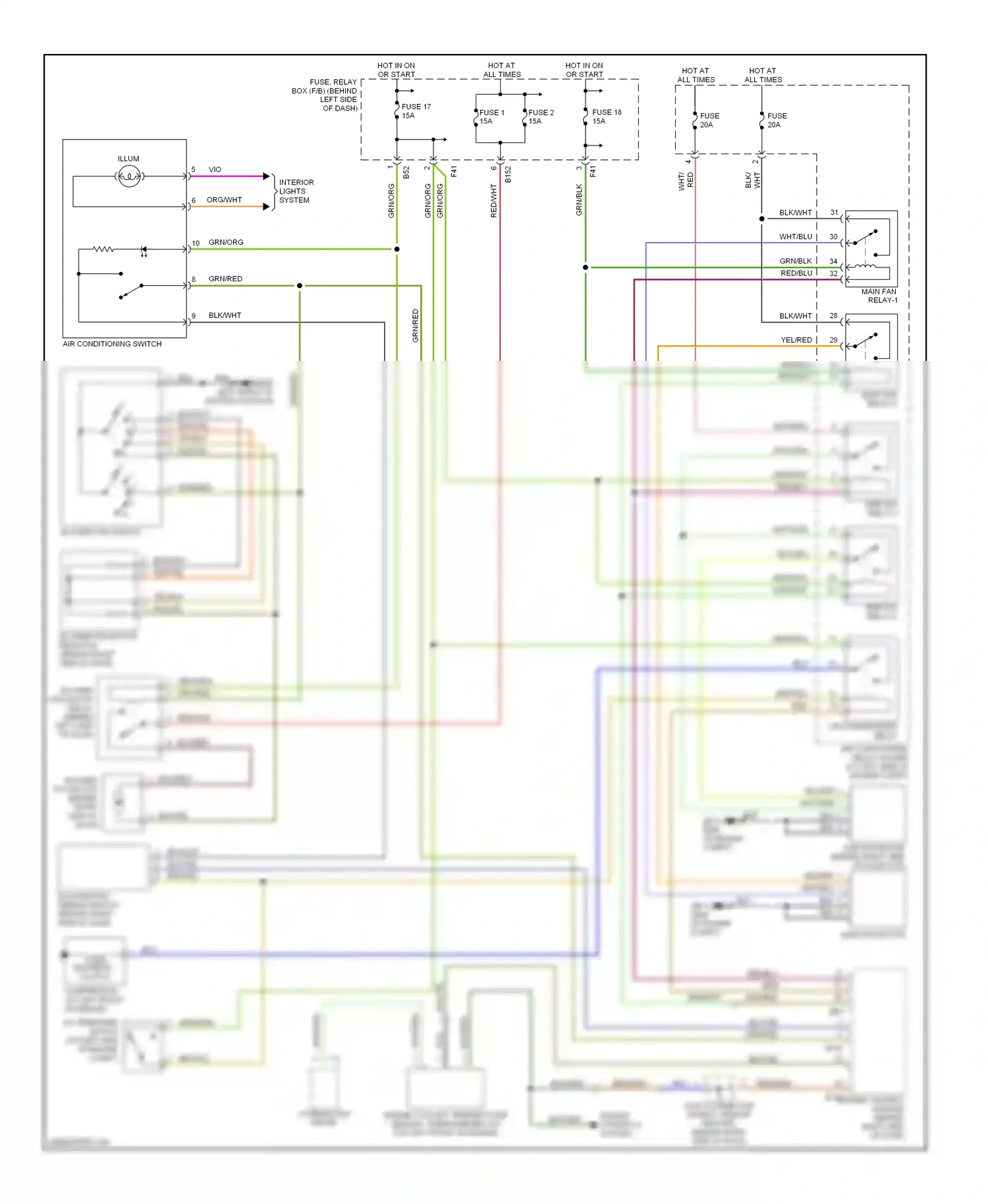 Wiring diagram fuse 17 for Subaru Outback BP (2003-2006) (2 of 9)