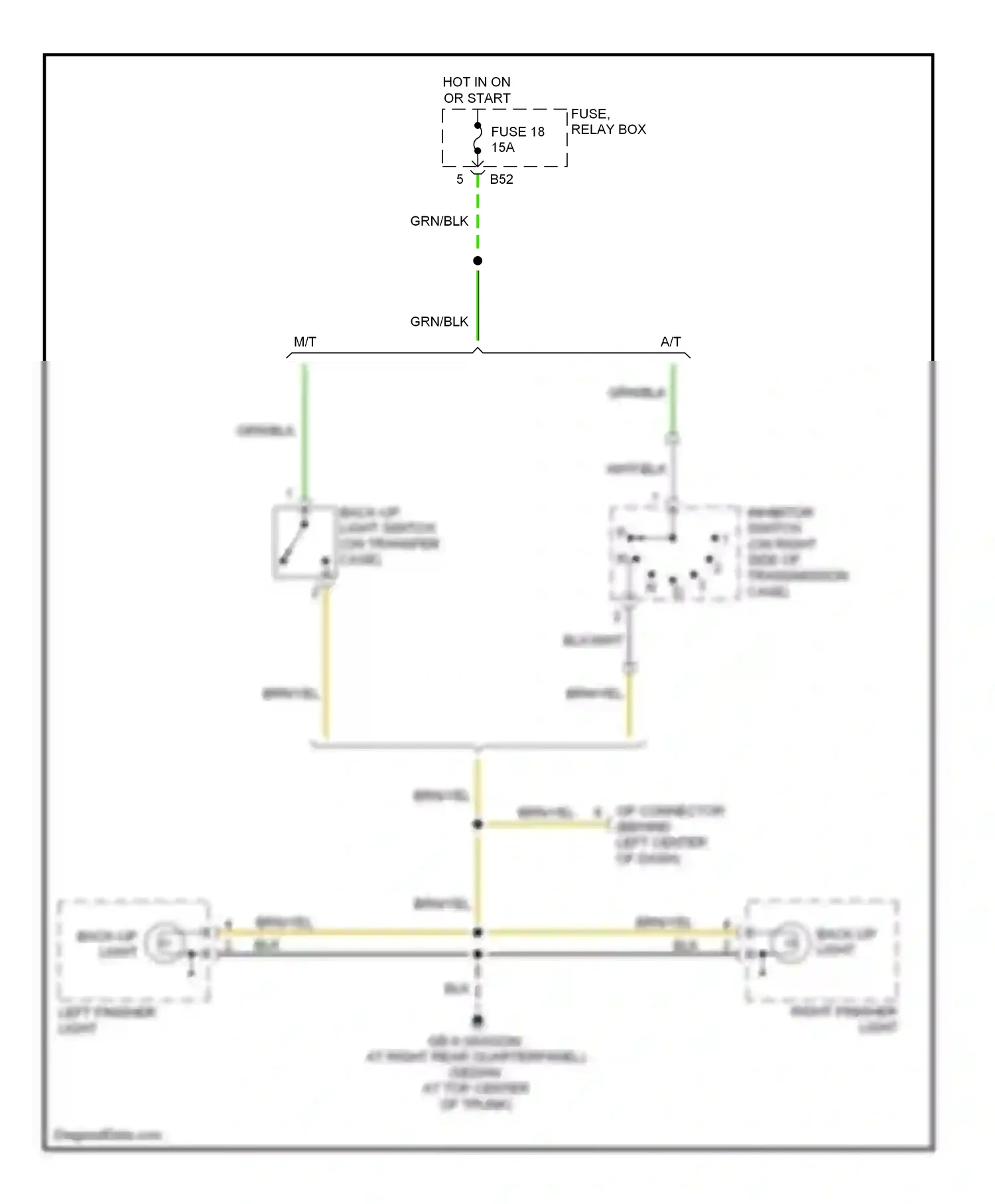 Wiring diagram fuse 18 for Subaru Outback BP (2003-2006) (14 of 28)