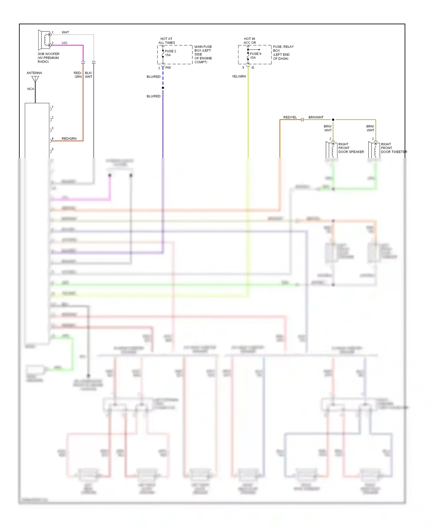 Wiring diagram fuse 9 for Subaru Outback BP (2003-2006) (11 of 11)