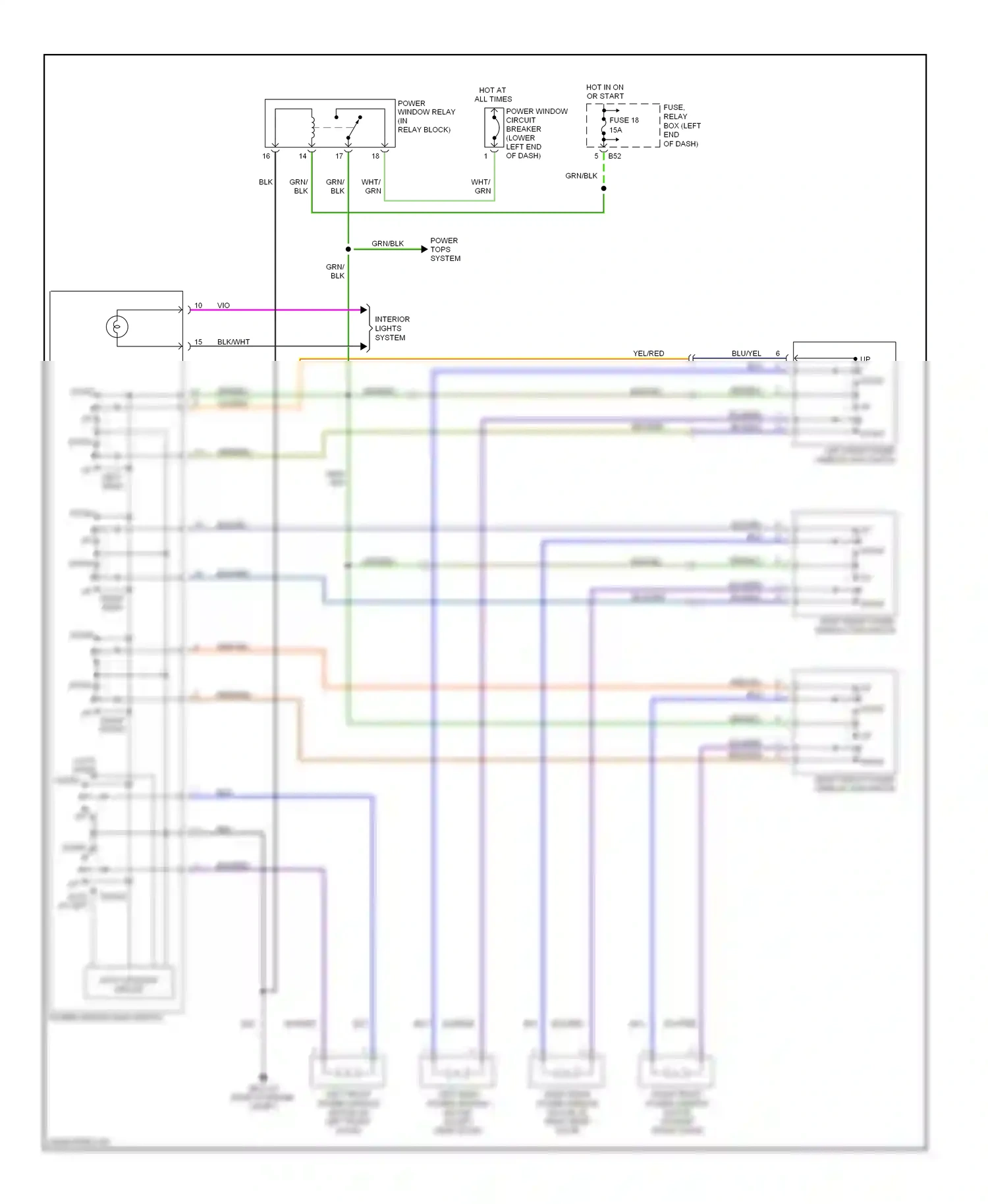 Wiring diagram fuse, relay box (left end for Subaru Outback BP (2003-2006) (3 of 3)