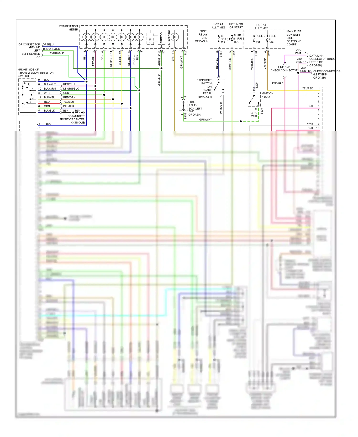 Wiring diagram line end check connector for Subaru Outback BP (2003-2006) (2 of 5)