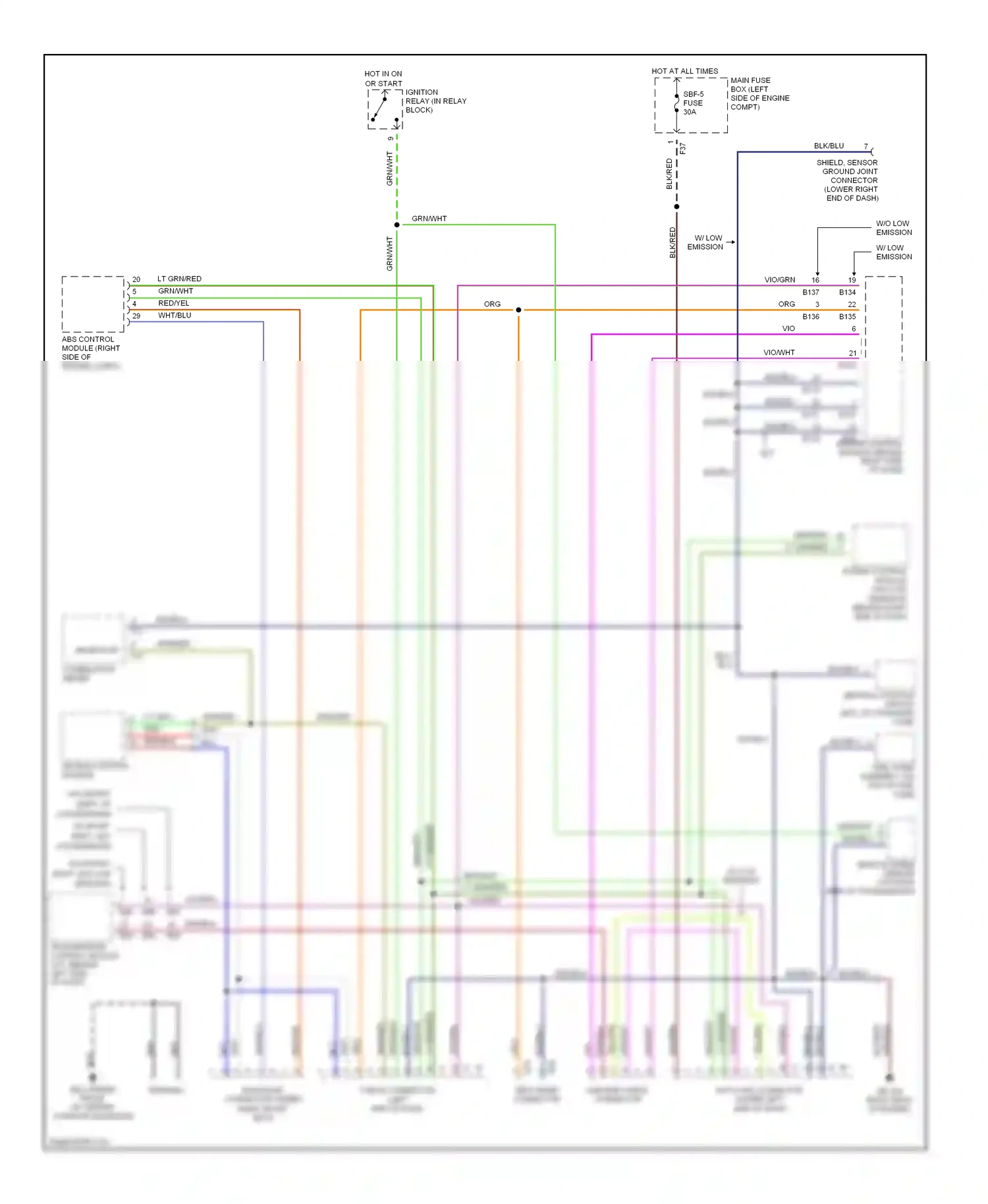 Wiring diagram lt grn for Subaru Outback BP (2003-2006) (1 of 51)