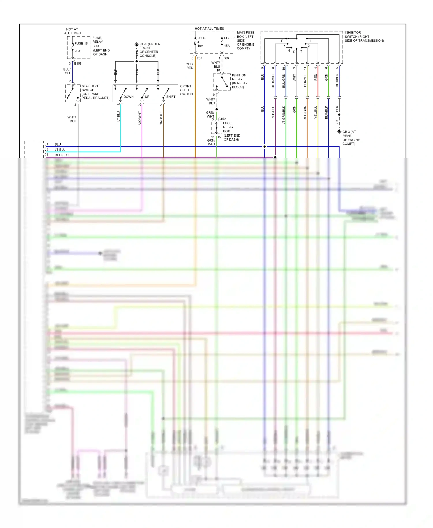 Wiring diagram lt grn/blk for Subaru Outback BP (2003-2006) (32 of 42)