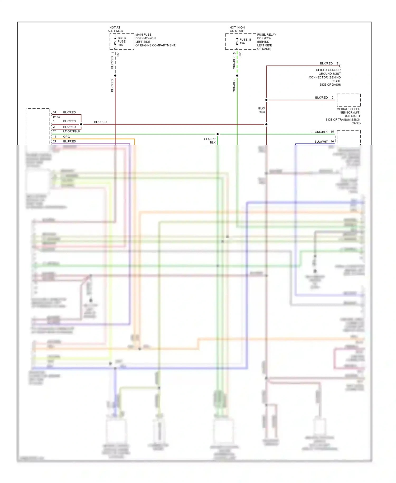 Wiring diagram lt grn/red for Subaru Outback BP (2003-2006) (7 of 30)