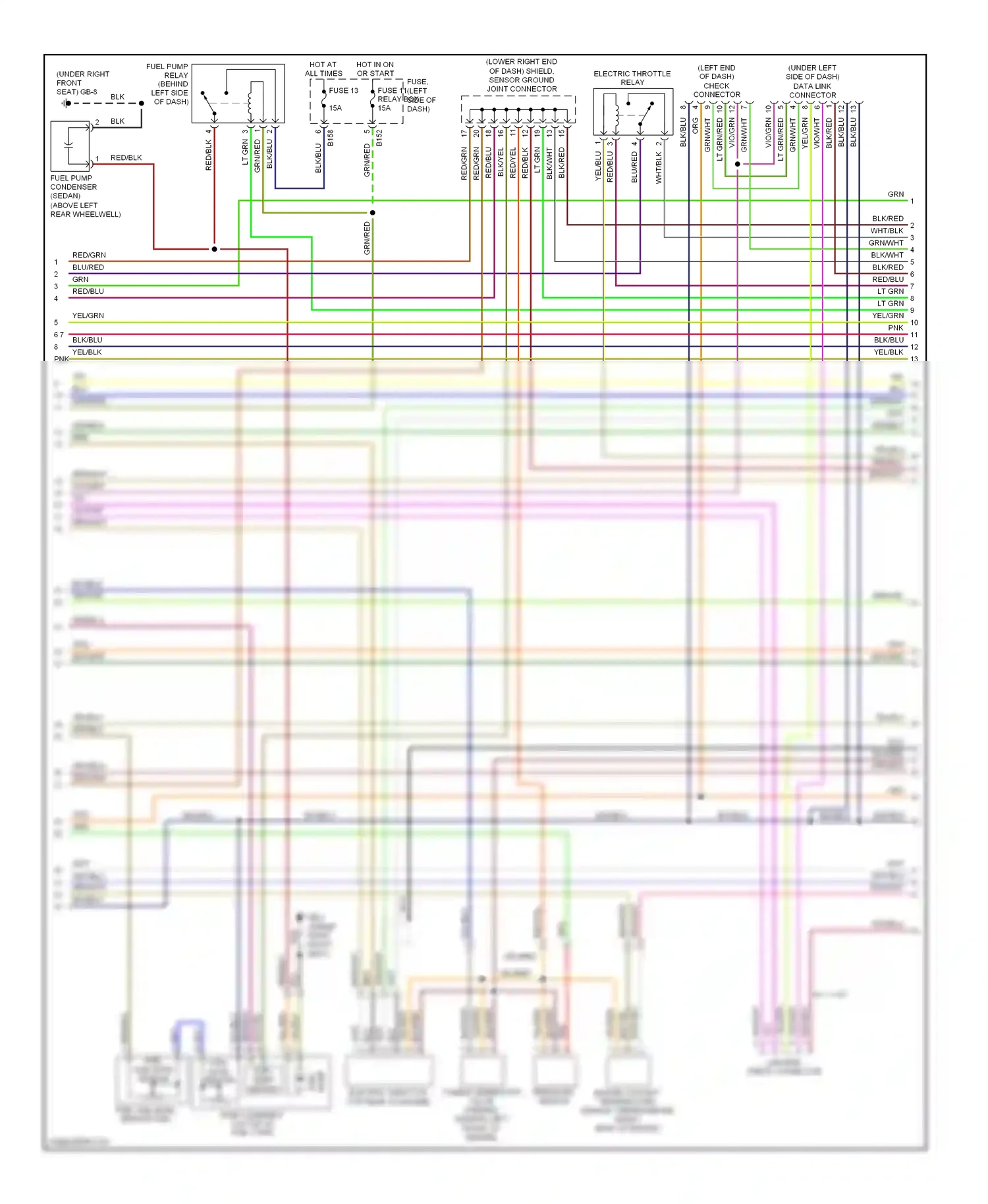 Wiring diagram lt grn/red for Subaru Outback BP (2003-2006) (25 of 30)