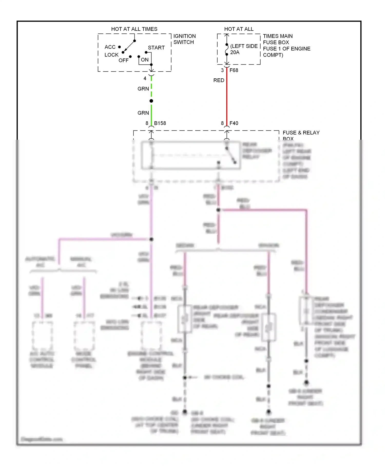 Wiring diagram manual a/c for Subaru Outback BP (2003-2006) (1 of 1)
