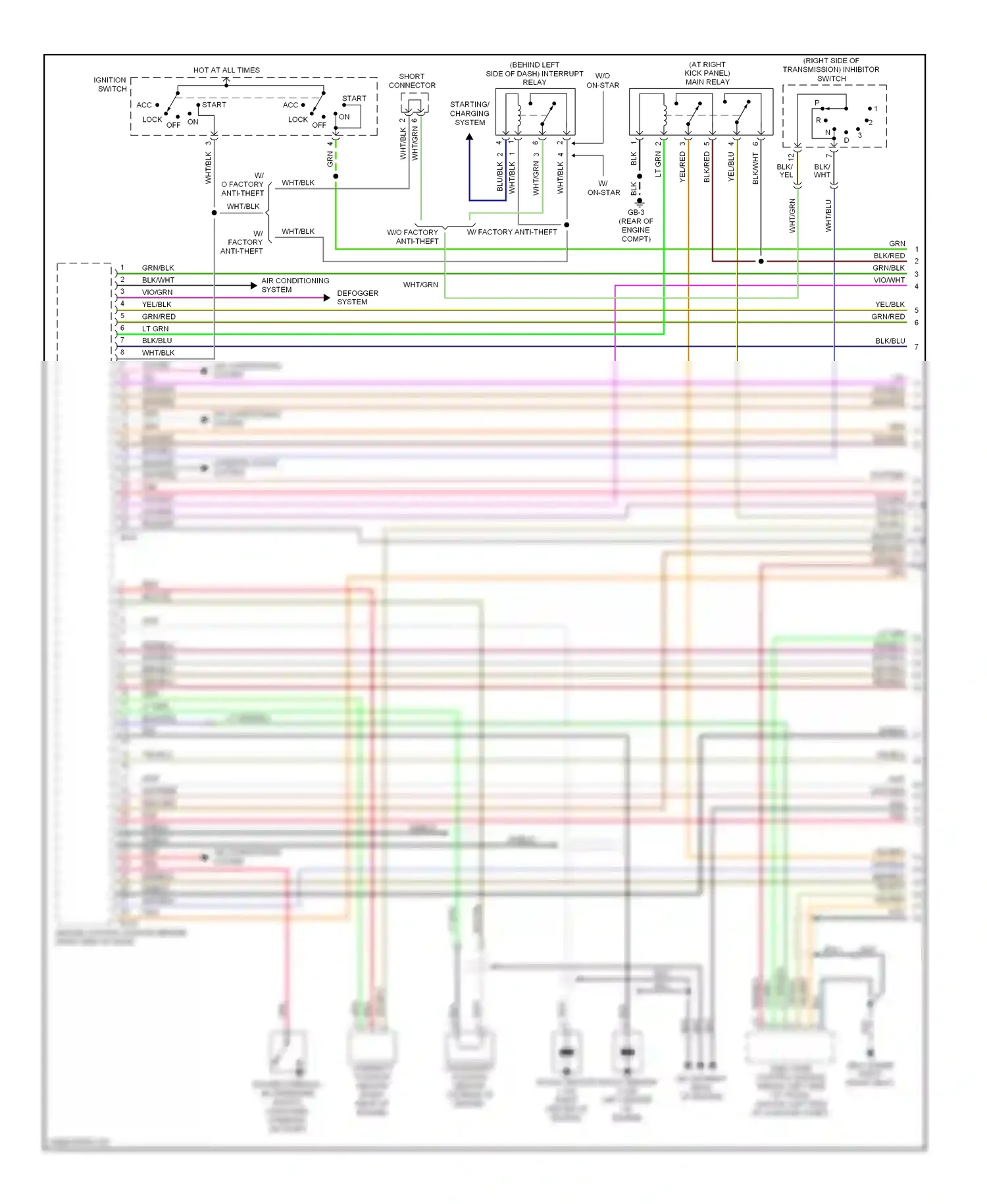 Subaru Outback BP (2003-2006) shield wiring diagram  (1 of 3)