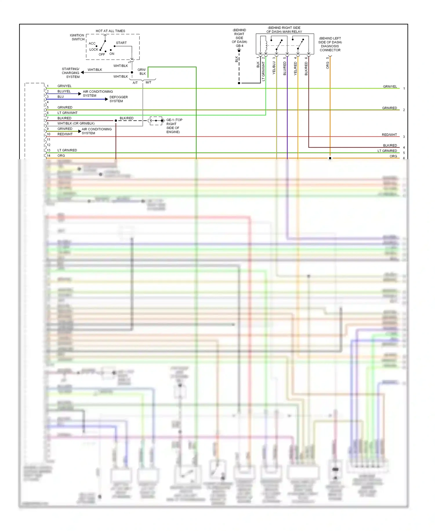 Subaru Outback BP (2003-2006) shielded wiring diagram  (1 of 8)