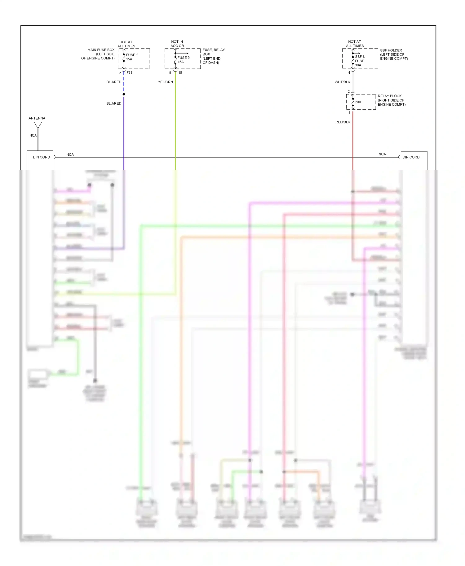 Wiring diagram yel for Subaru Outback BP (2003-2006) (69 of 75)