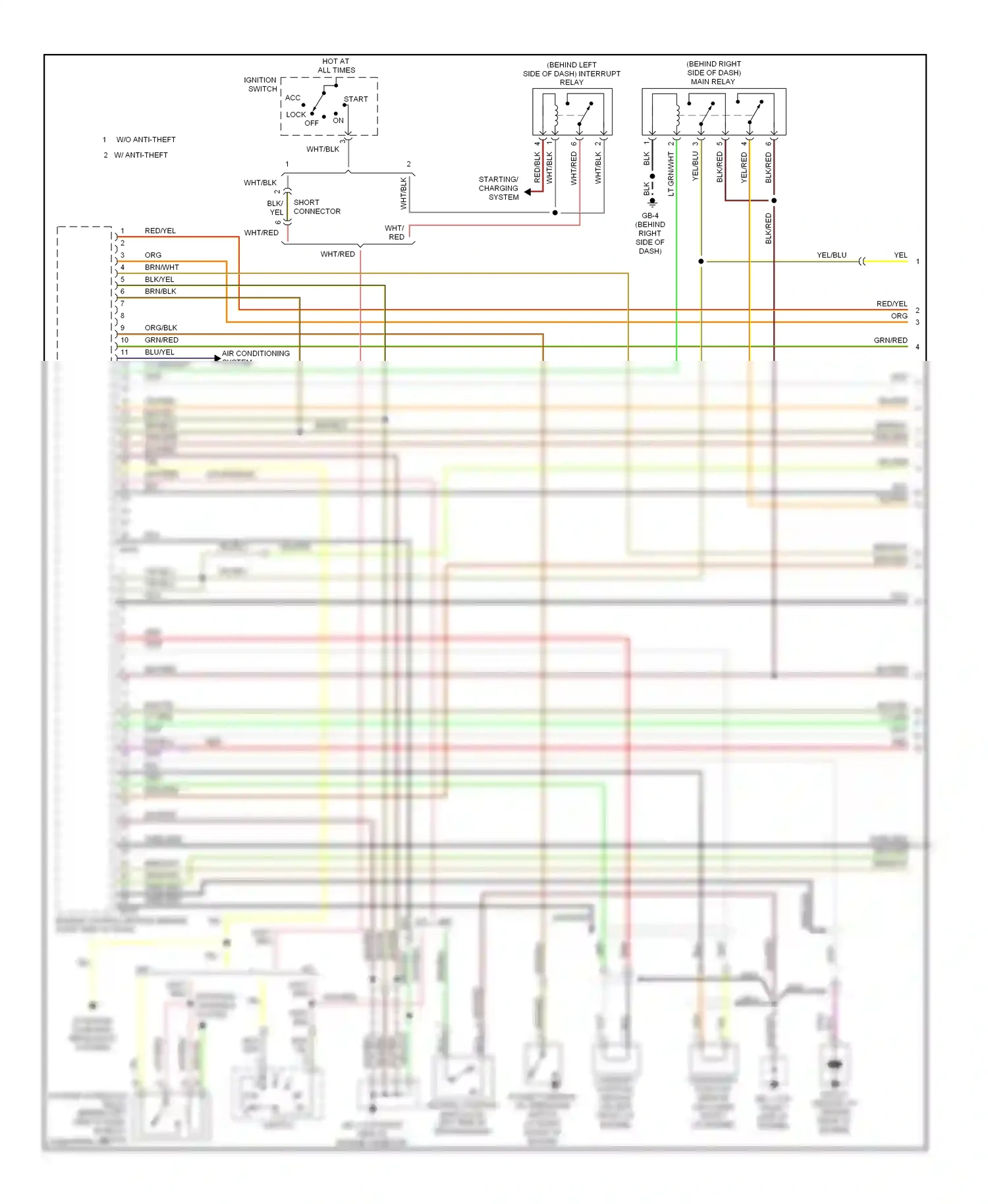 Wiring diagram yel/red for Subaru Outback BP (2003-2006) (16 of 65)