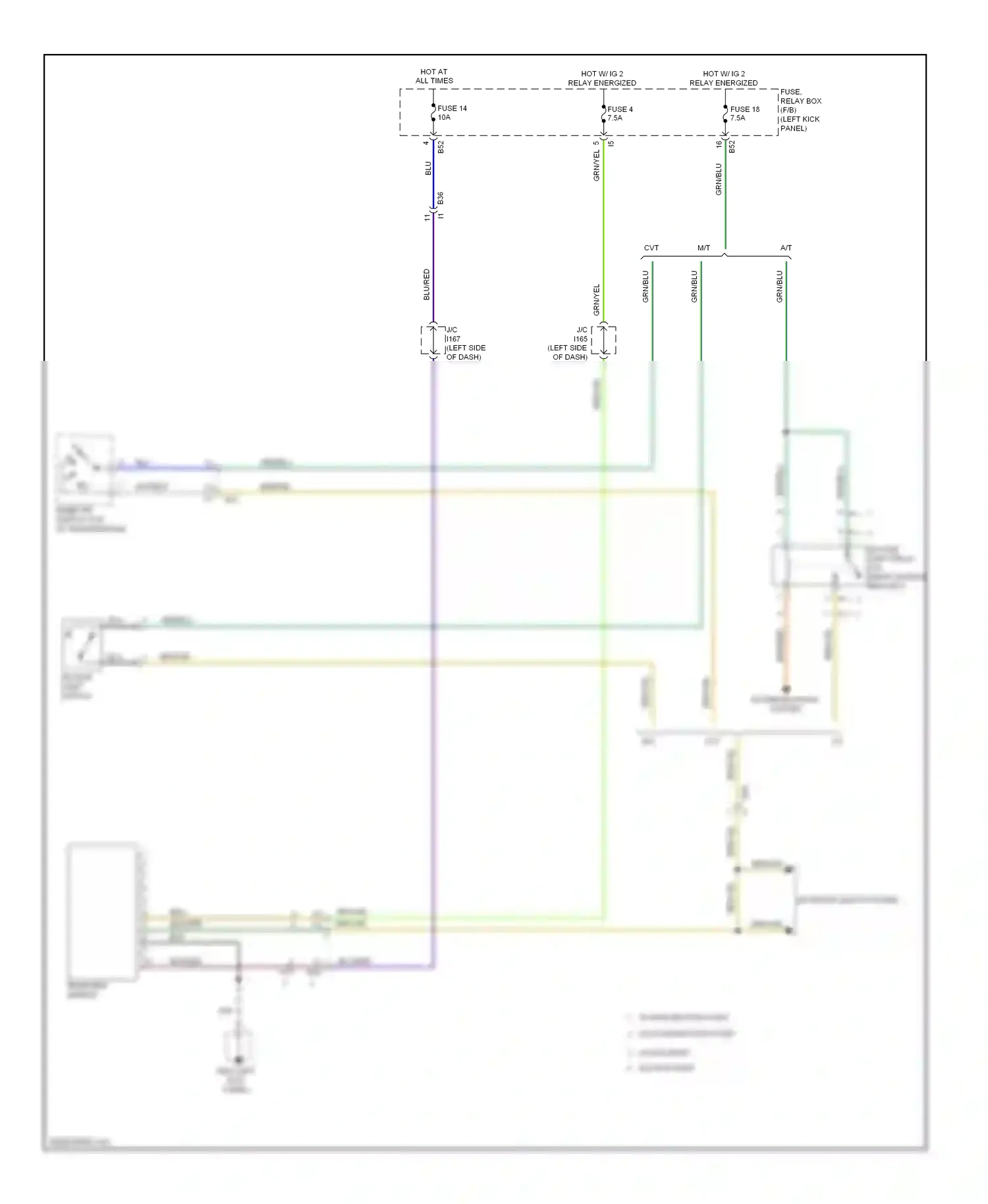 Wiring diagram fuse 14 for Subaru Outback BR facelift (2012-2014) (24 of 24)