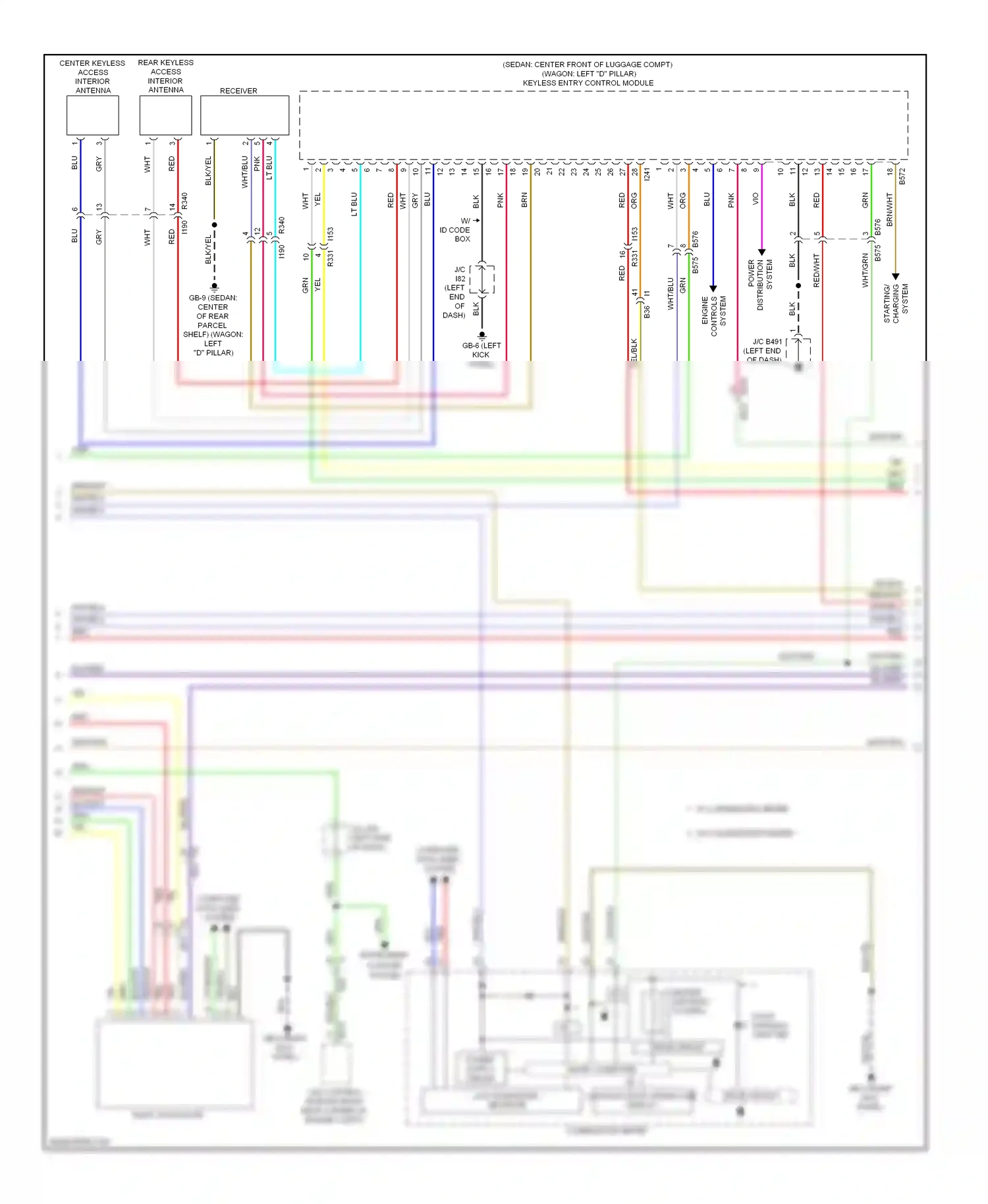 Wiring diagram lcd each door open/close display for Subaru Outback BR facelift (2012-2014) (1 of 4)