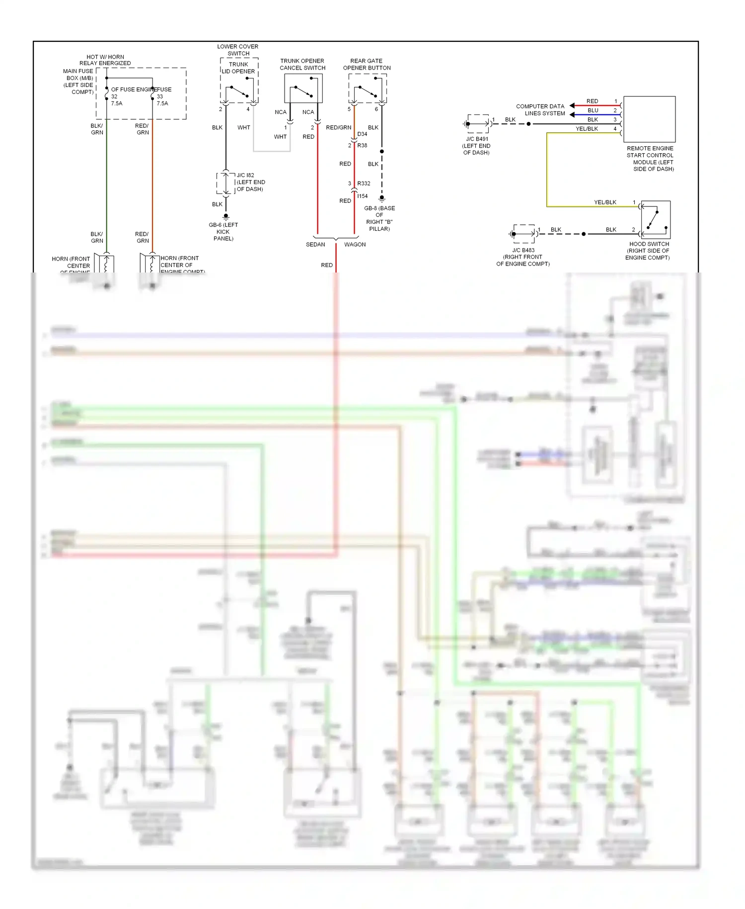 Subaru Outback BR facelift (2012-2014) lock wiring diagram  (16 of 21)
