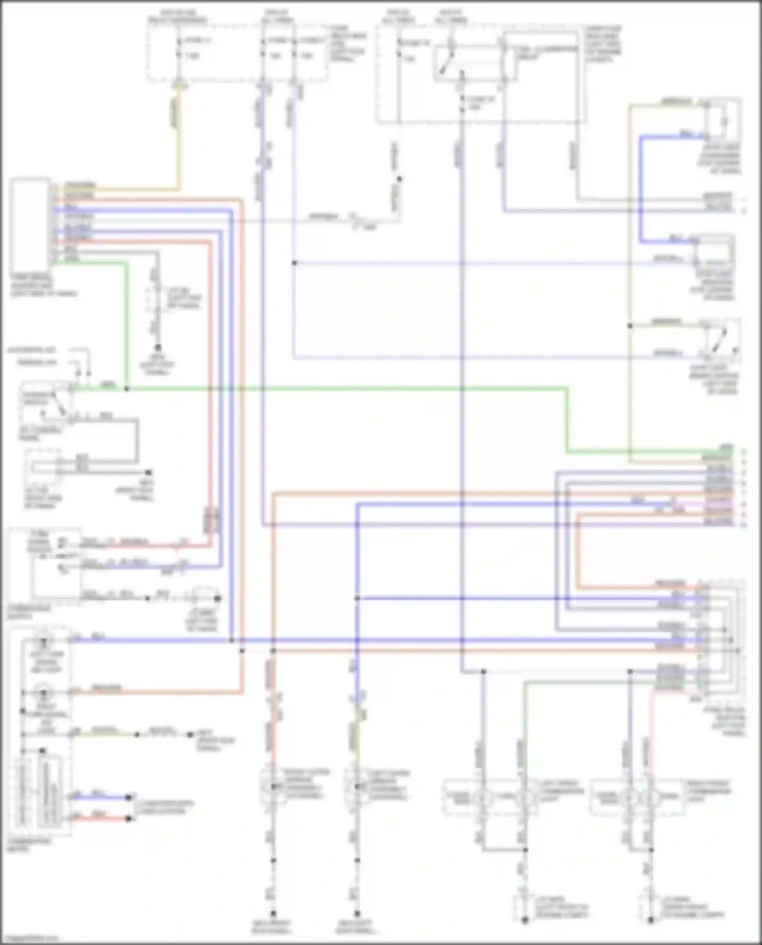 Outback Subaru BR facelift (2012-2014): Exterior lamps circuit (1 of 2)