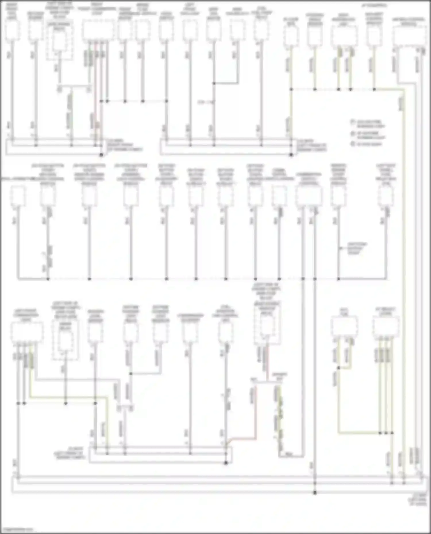 Outback Subaru BR facelift (2012-2014): Ground distribution circuit (1 of 4)