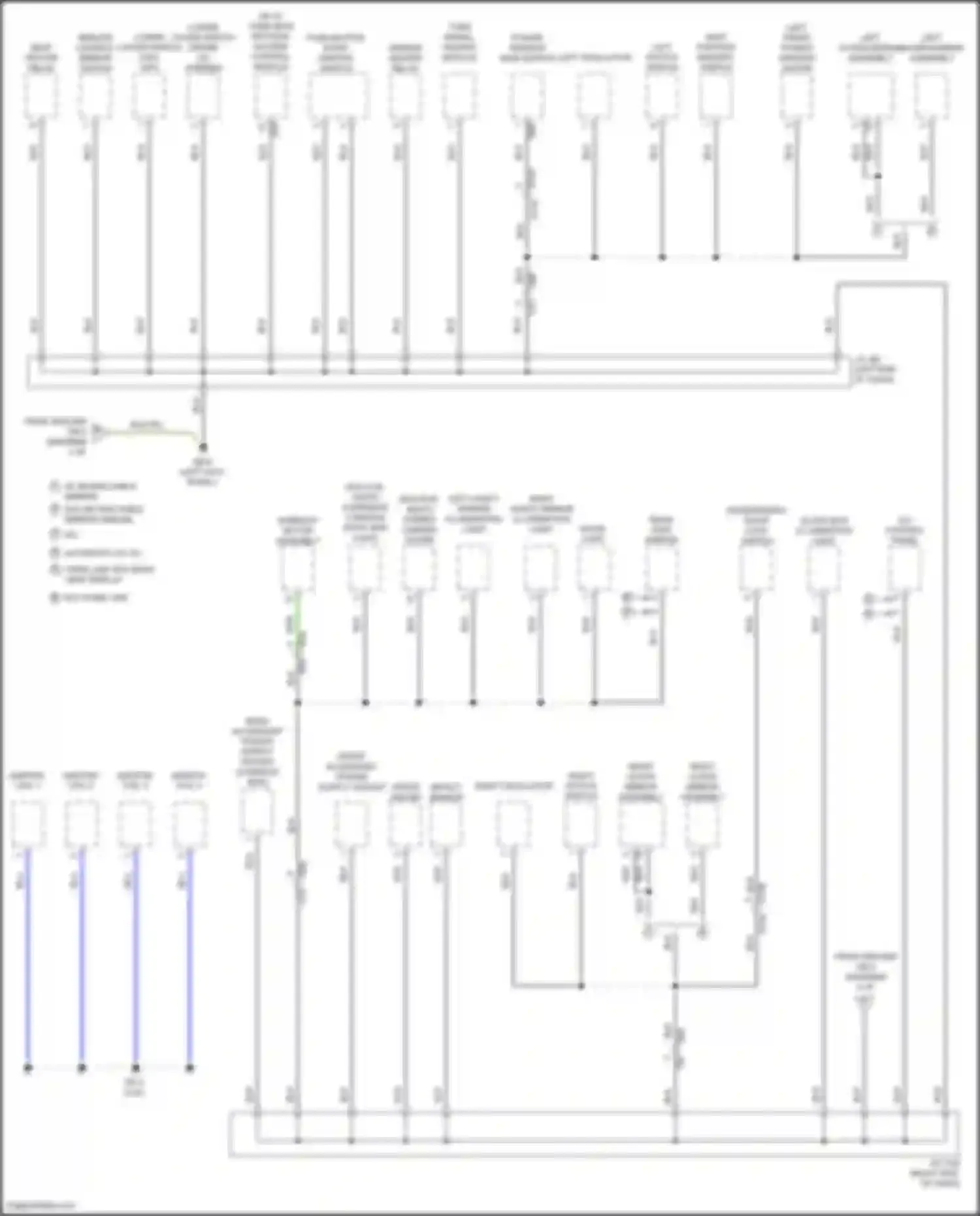 Outback Subaru BR facelift (2012-2014): Ground distribution circuit (2 of 4)