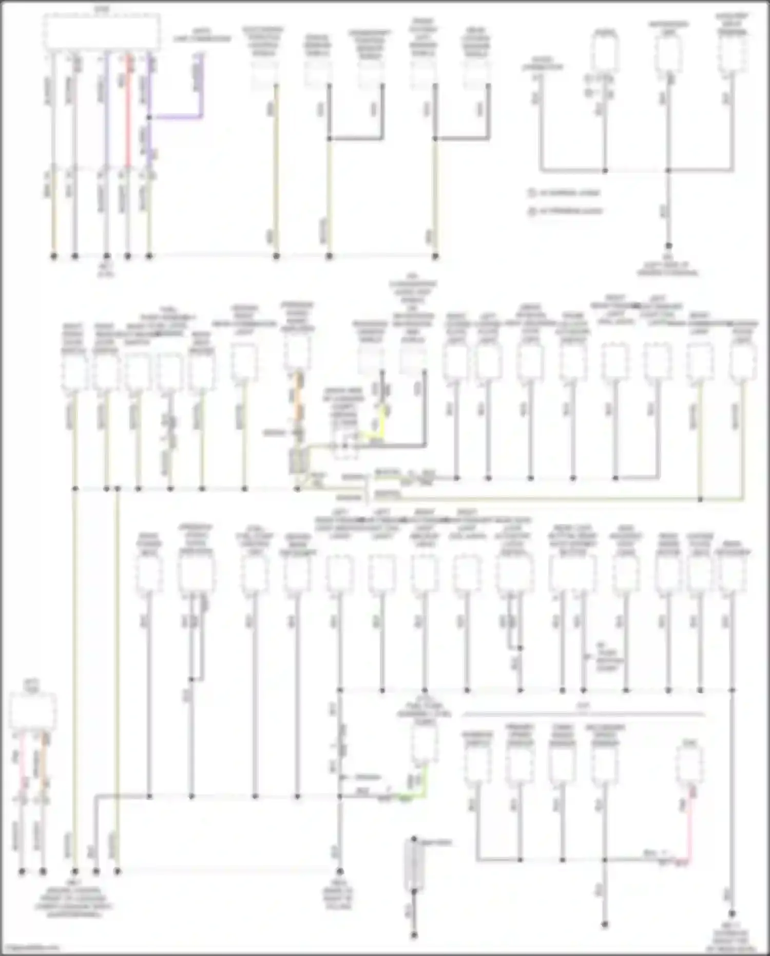 Outback Subaru BR facelift (2012-2014): Ground distribution circuit (4 of 4)