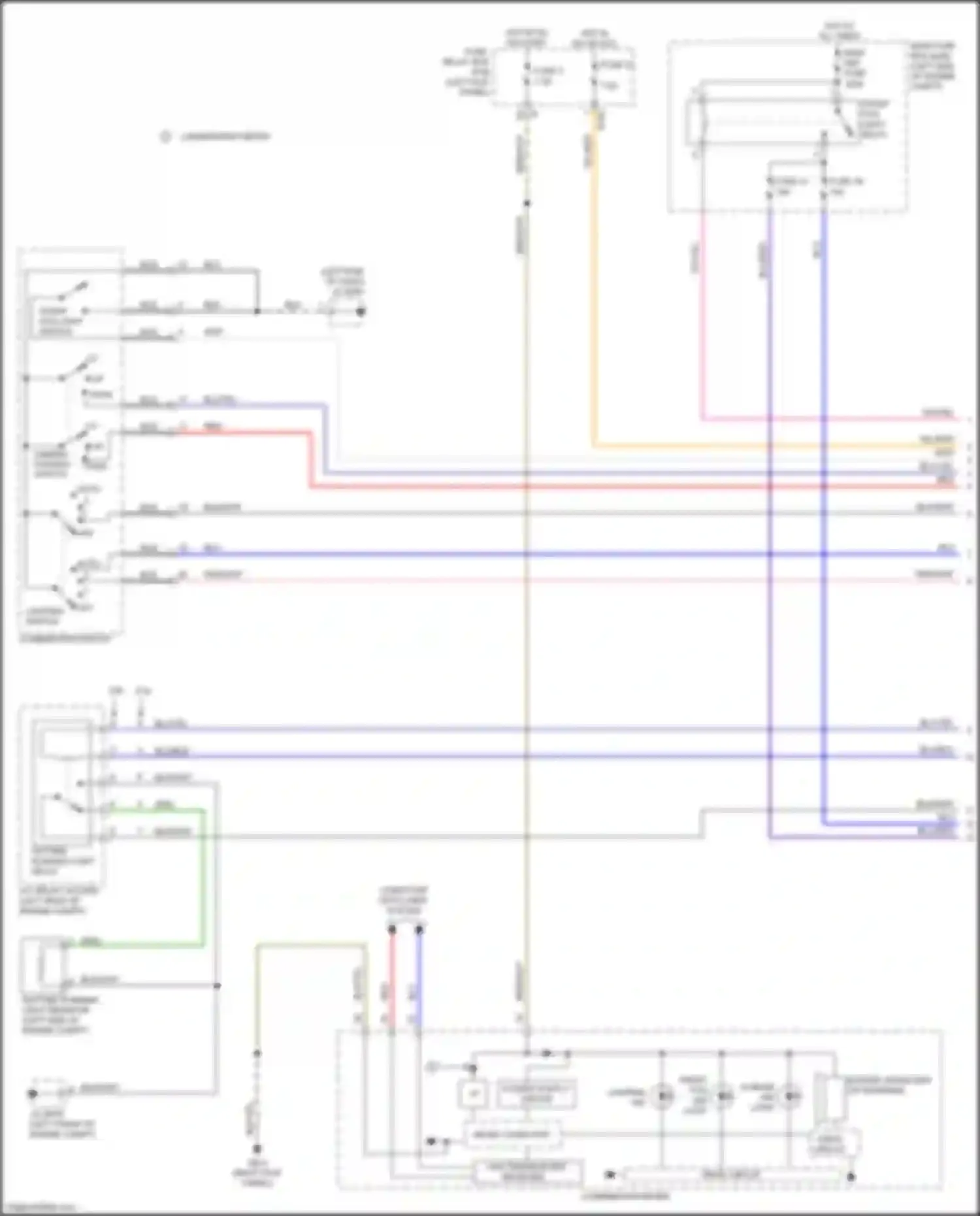 Outback Subaru BR facelift (2012-2014): Headlights circuit (1 of 2)