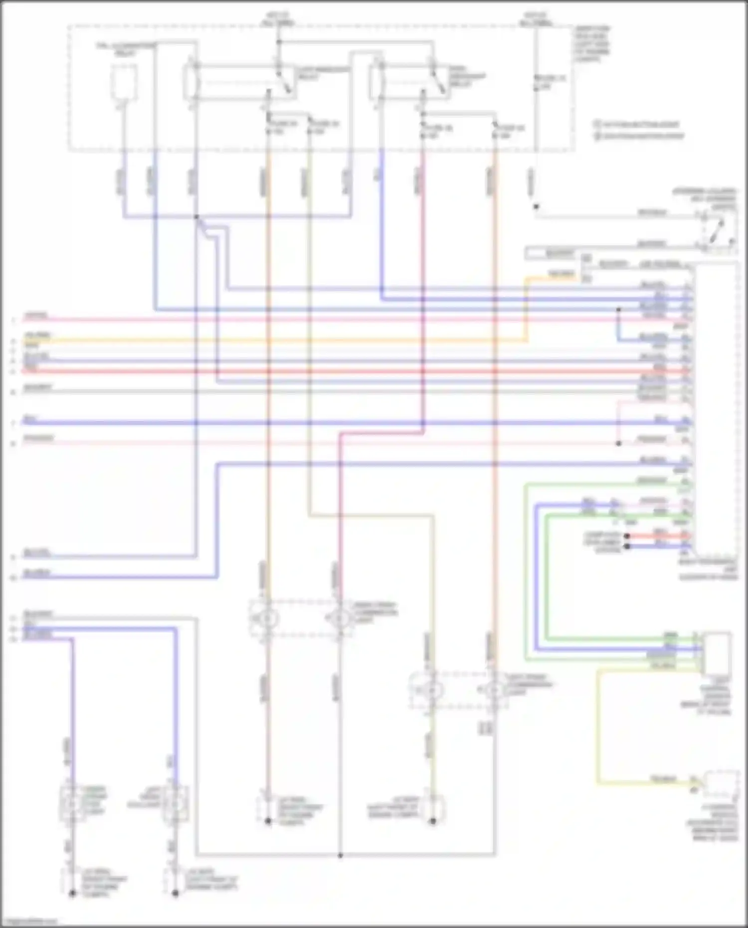 Outback Subaru BR facelift (2012-2014): Headlights circuit (2 of 2)
