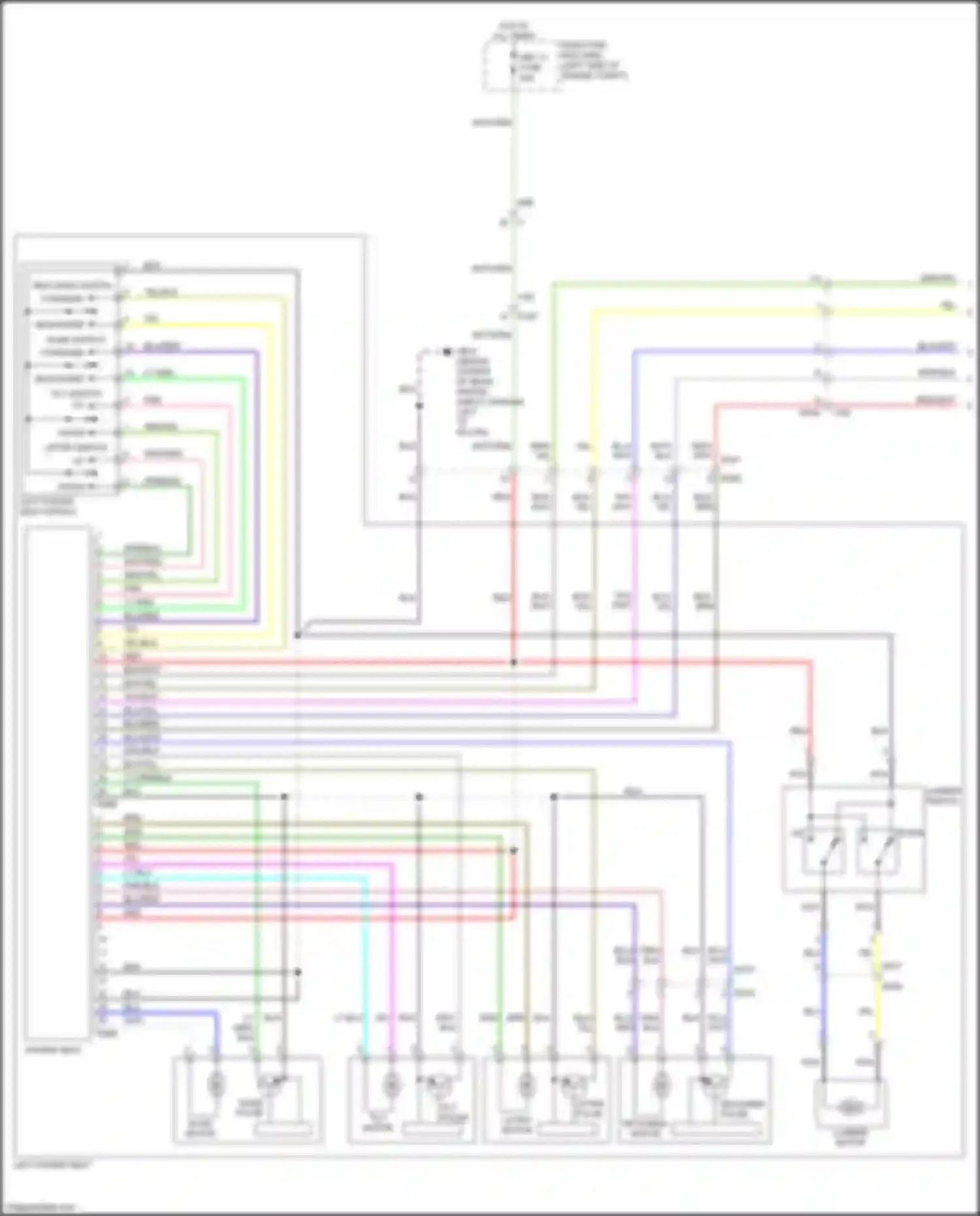 Outback Subaru BR facelift (2012-2014): Memory systems circuit (1 of 2)