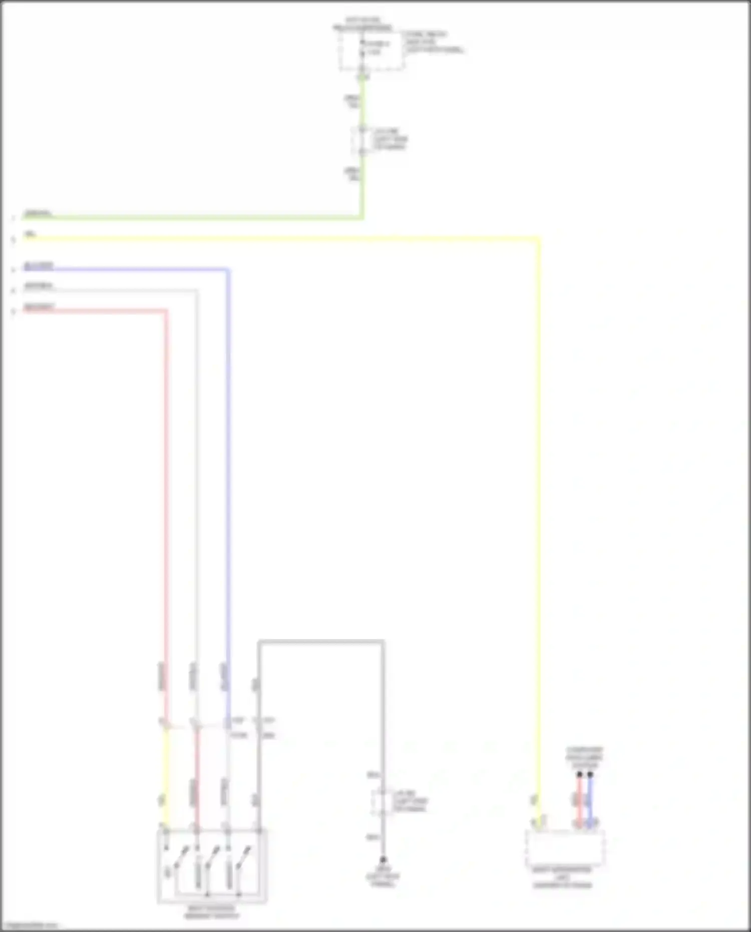 Outback Subaru BR facelift (2012-2014): Memory systems circuit (2 of 2)