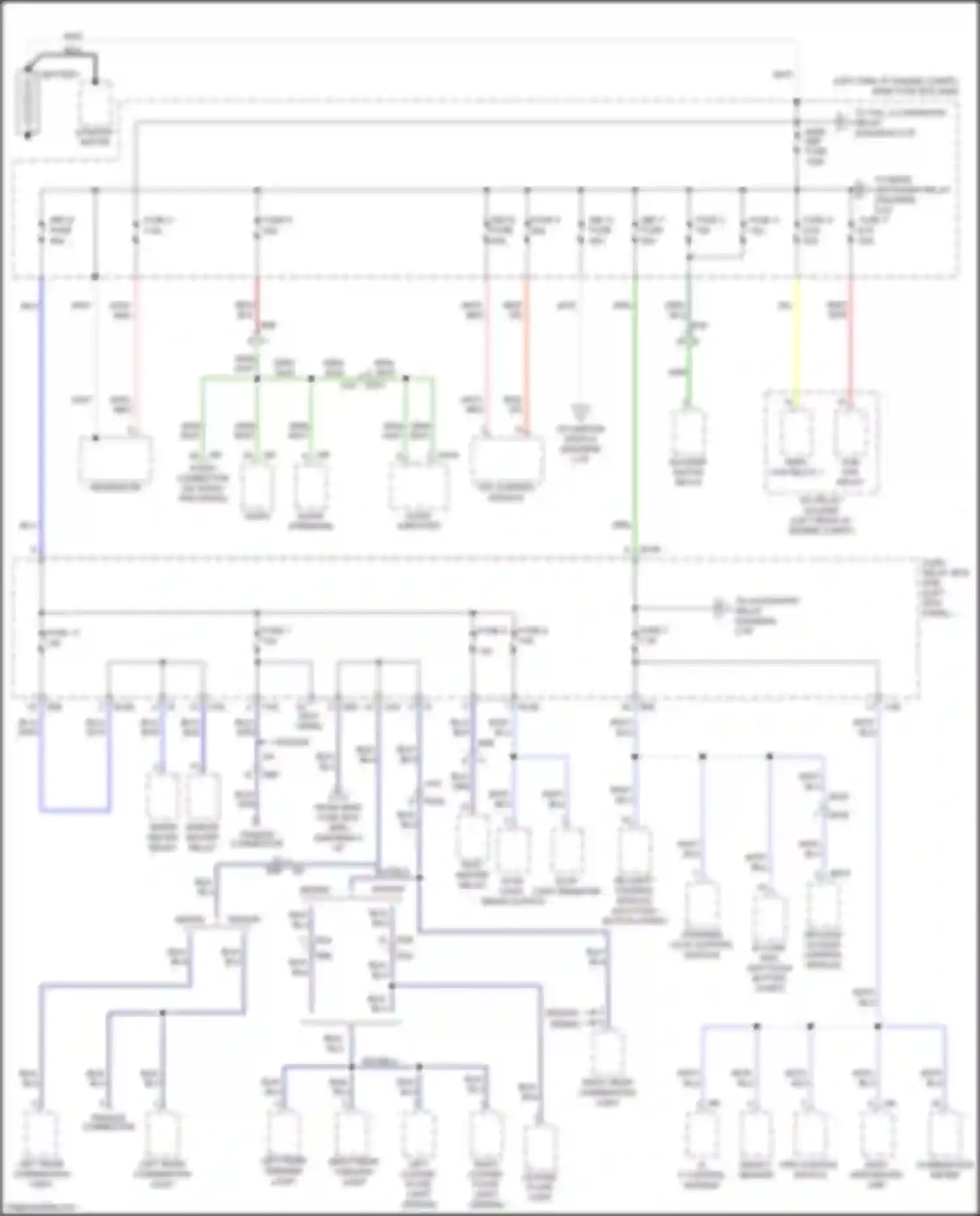 Outback Subaru BR facelift (2012-2014): Power distribution circuit (1 of 6)
