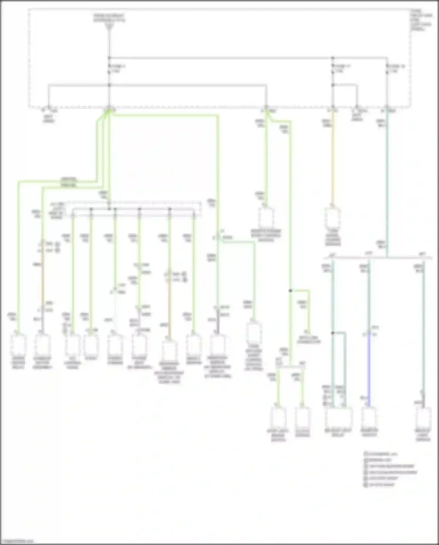 Outback Subaru BR facelift (2012-2014): Power distribution circuit (5 of 6)