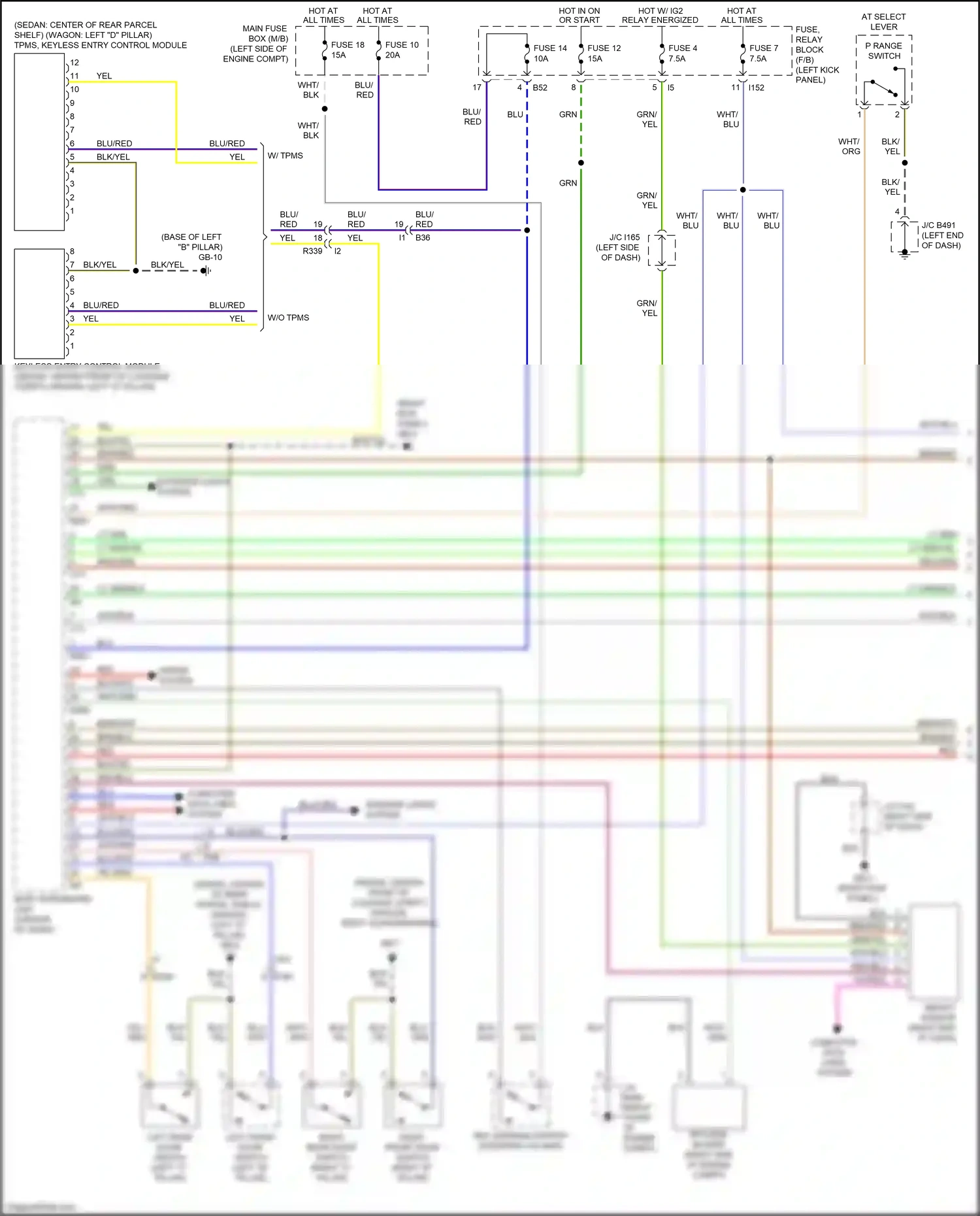 Wiring diagram blk/wht for Subaru Outback BR facelift (2012-2014) (3 of 69)
