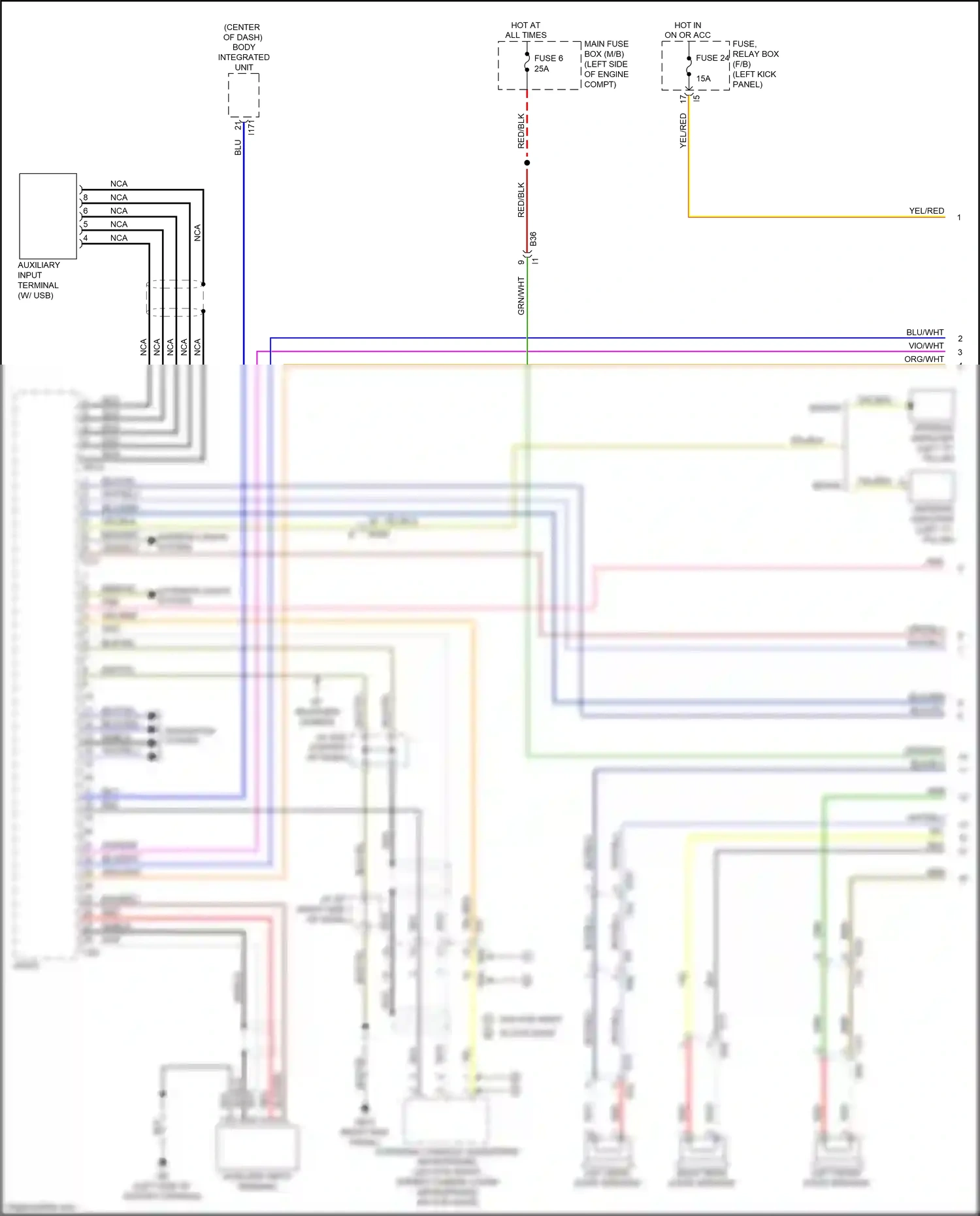 Wiring diagram blu/grn for Subaru Outback BR facelift (2012-2014) (9 of 18)