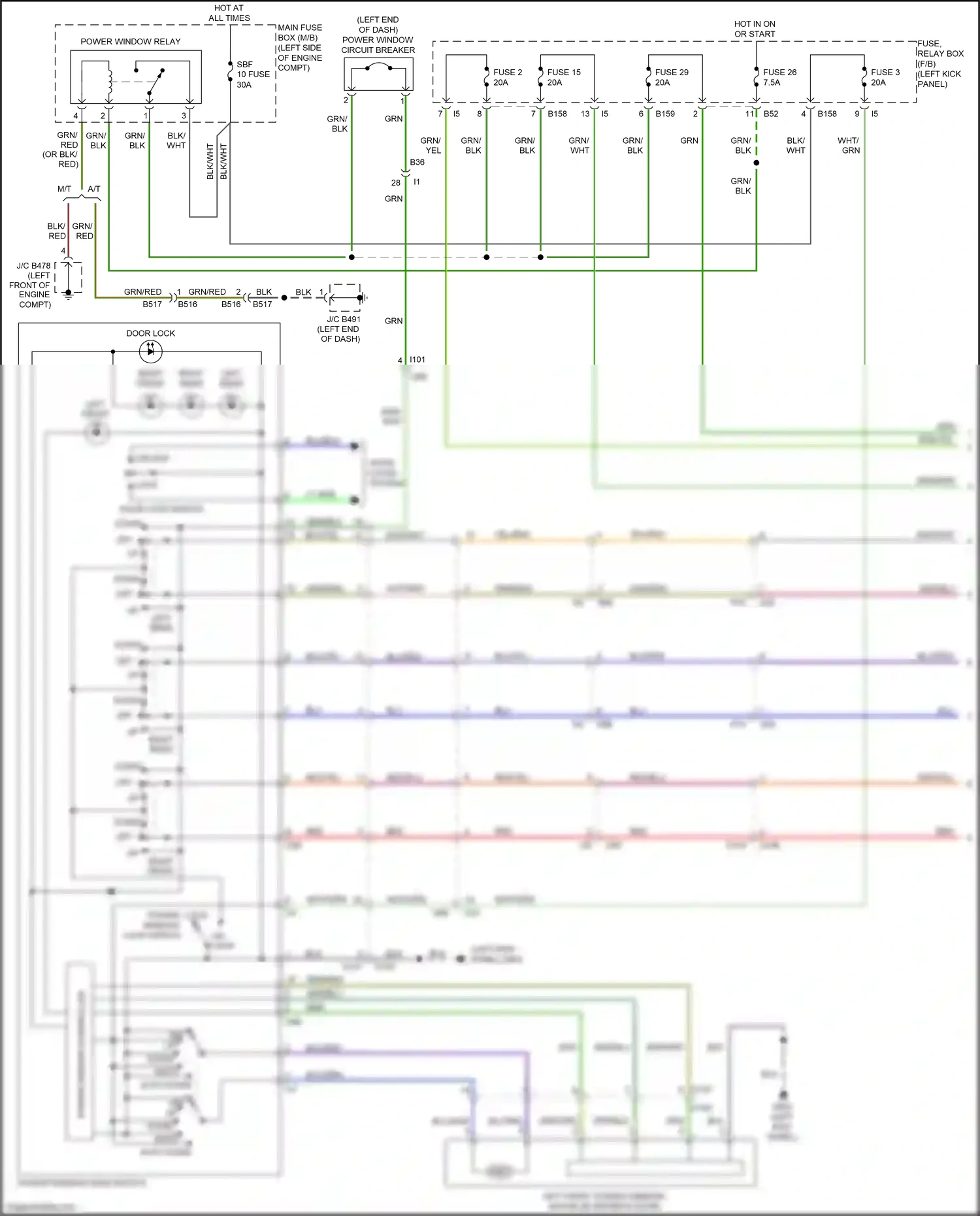 Wiring diagram blu/red for Subaru Outback BR facelift (2012-2014) (26 of 69)