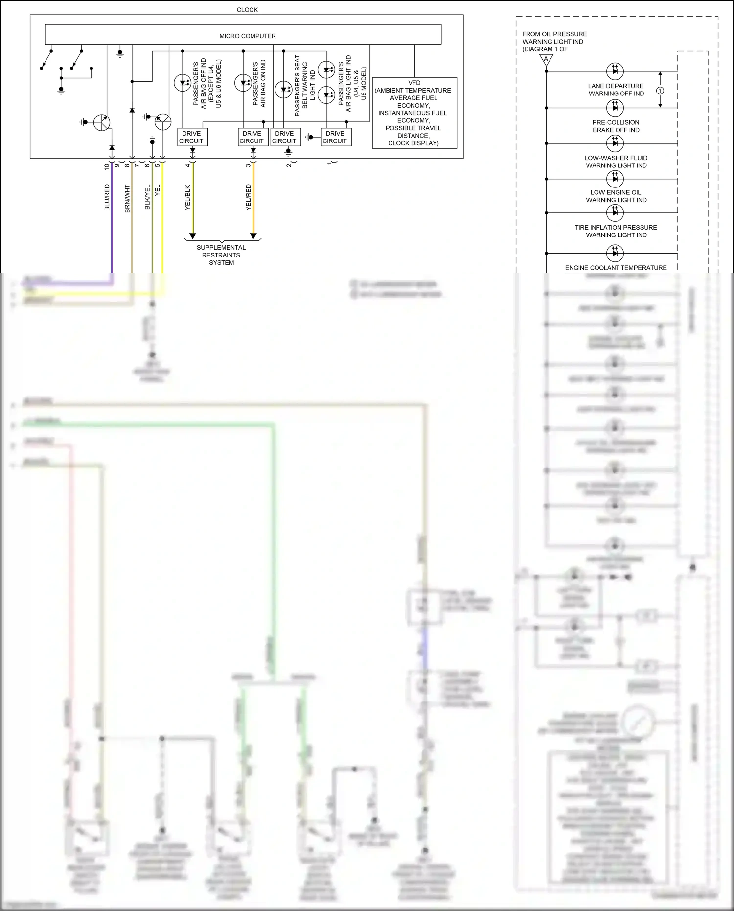 Subaru Outback BR facelift (2012-2014) clock wiring diagram  (3 of 6)