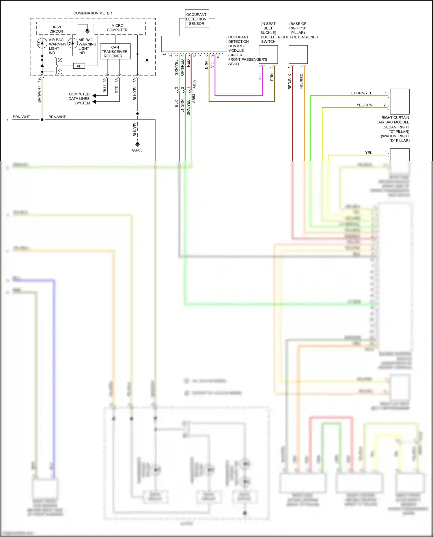 Subaru Outback BR facelift (2012-2014) clock wiring diagram  (6 of 6)