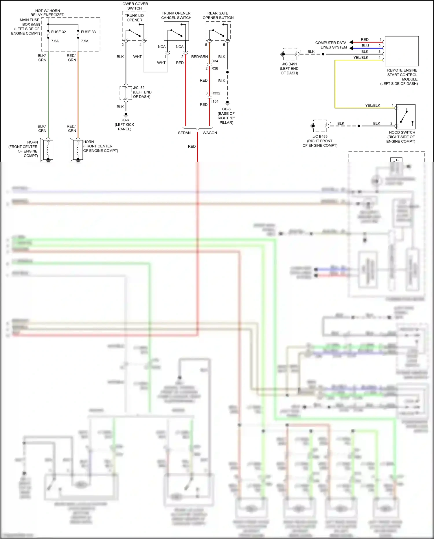 Wiring diagram combination meter for Subaru Outback BR facelift (2012-2014) (5 of 38)