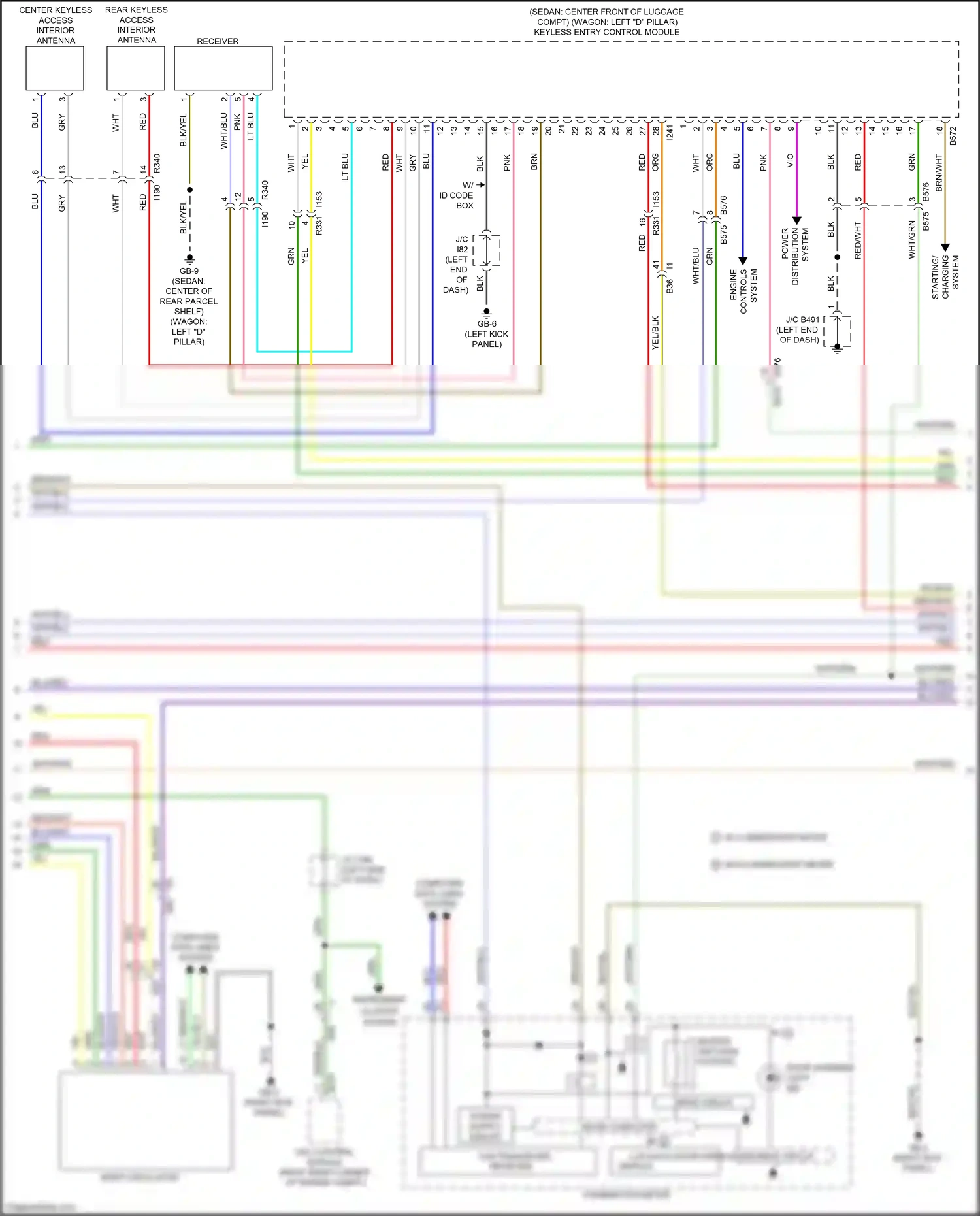 Subaru Outback BR facelift (2012-2014) controls wiring diagram  (1 of 2)