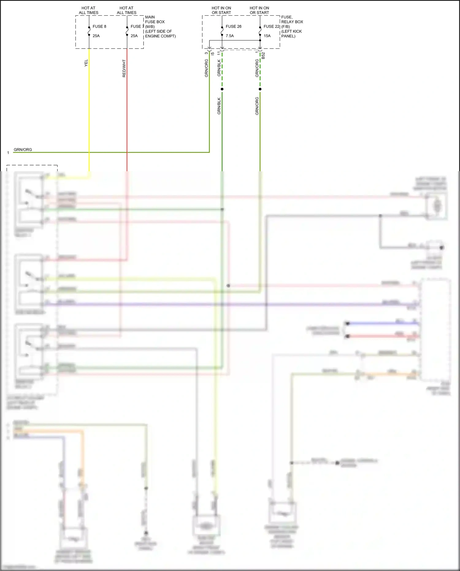 Wiring diagram engine coolant temperature sensor for Subaru Outback BR facelift (2012-2014) (2 of 7)