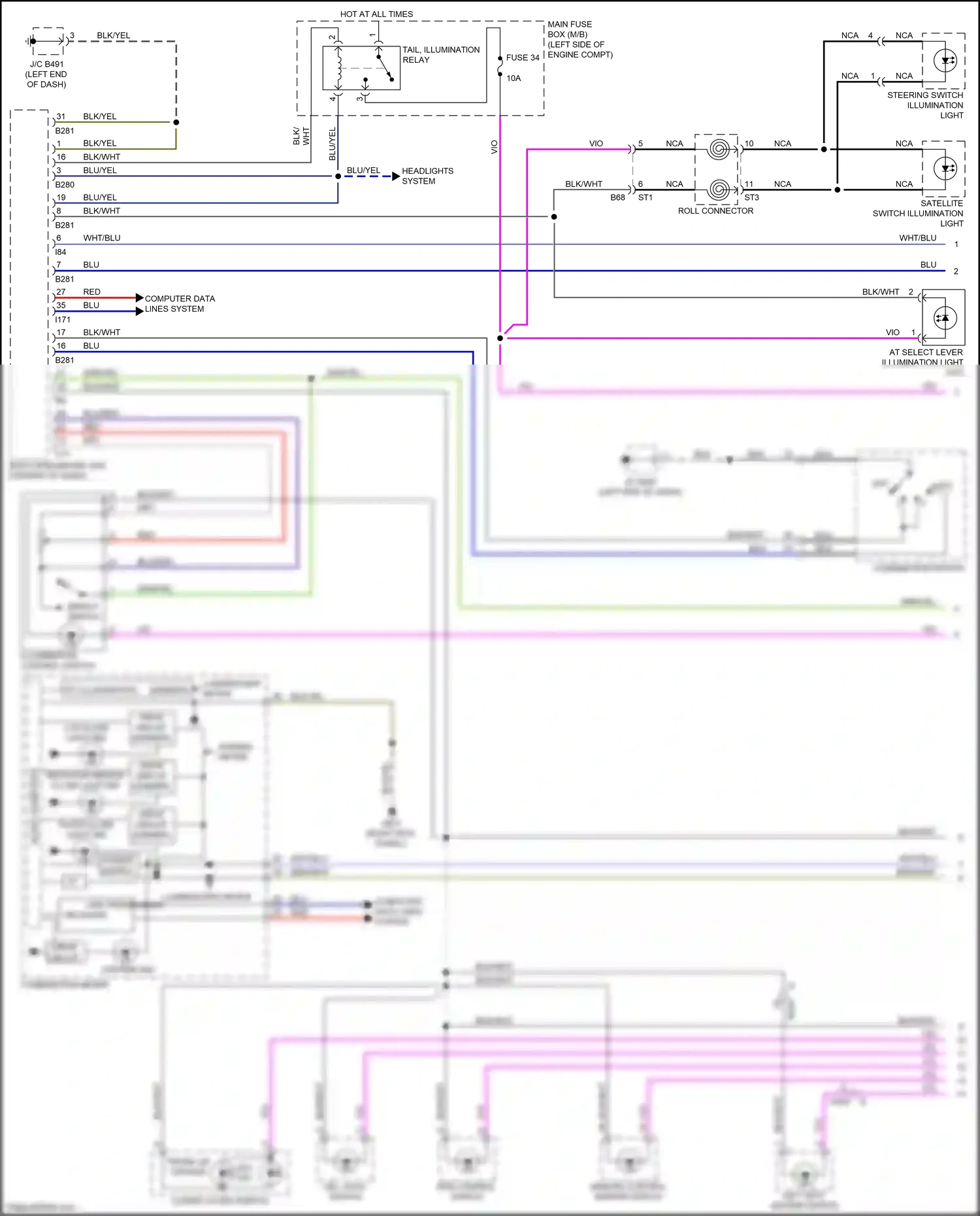 Wiring diagram epb control switch for Subaru Outback BR facelift (2012-2014) (1 of 4)