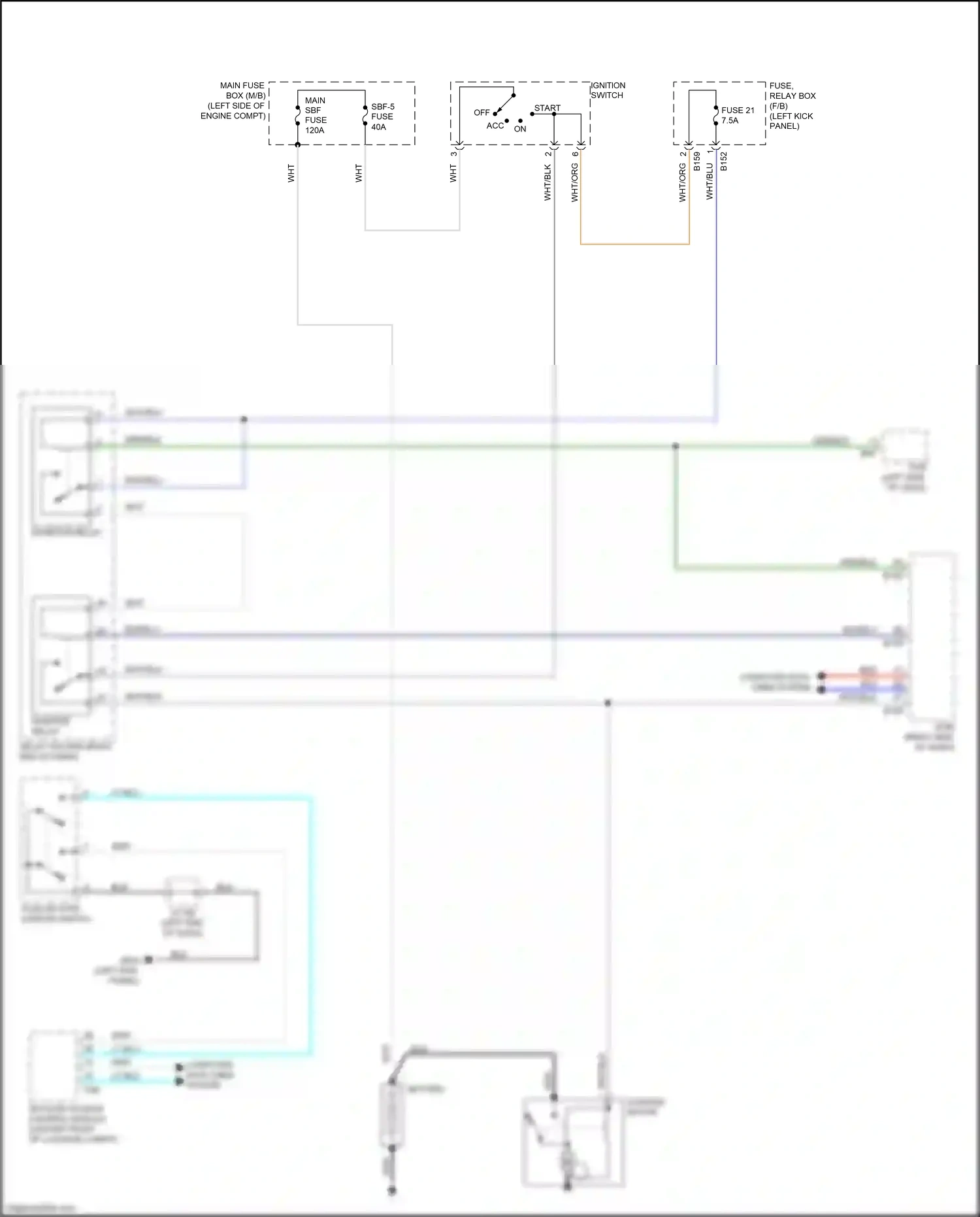 Wiring diagram fuse 21 for Subaru Outback BR facelift (2012-2014) (5 of 6)